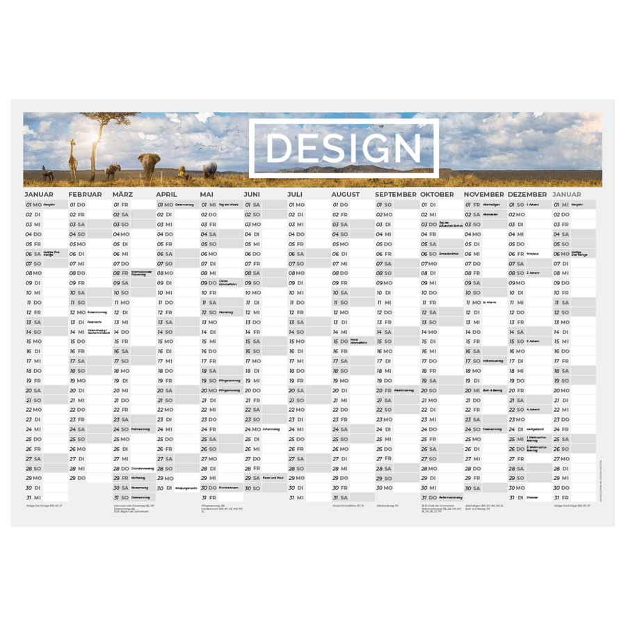 Årlig Planlægger i A3 Format - Hannah