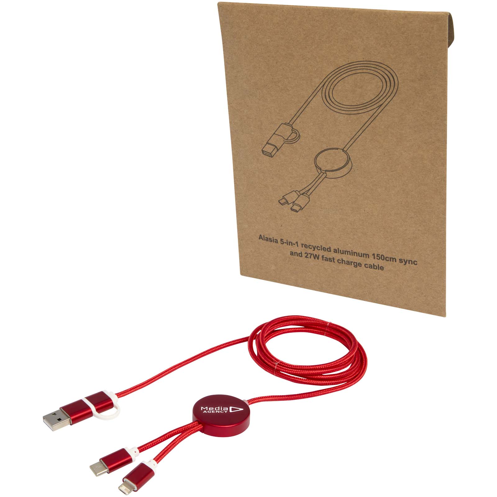RecykloCharge 5-i-1 kabel - Amalie bedrukken met logo