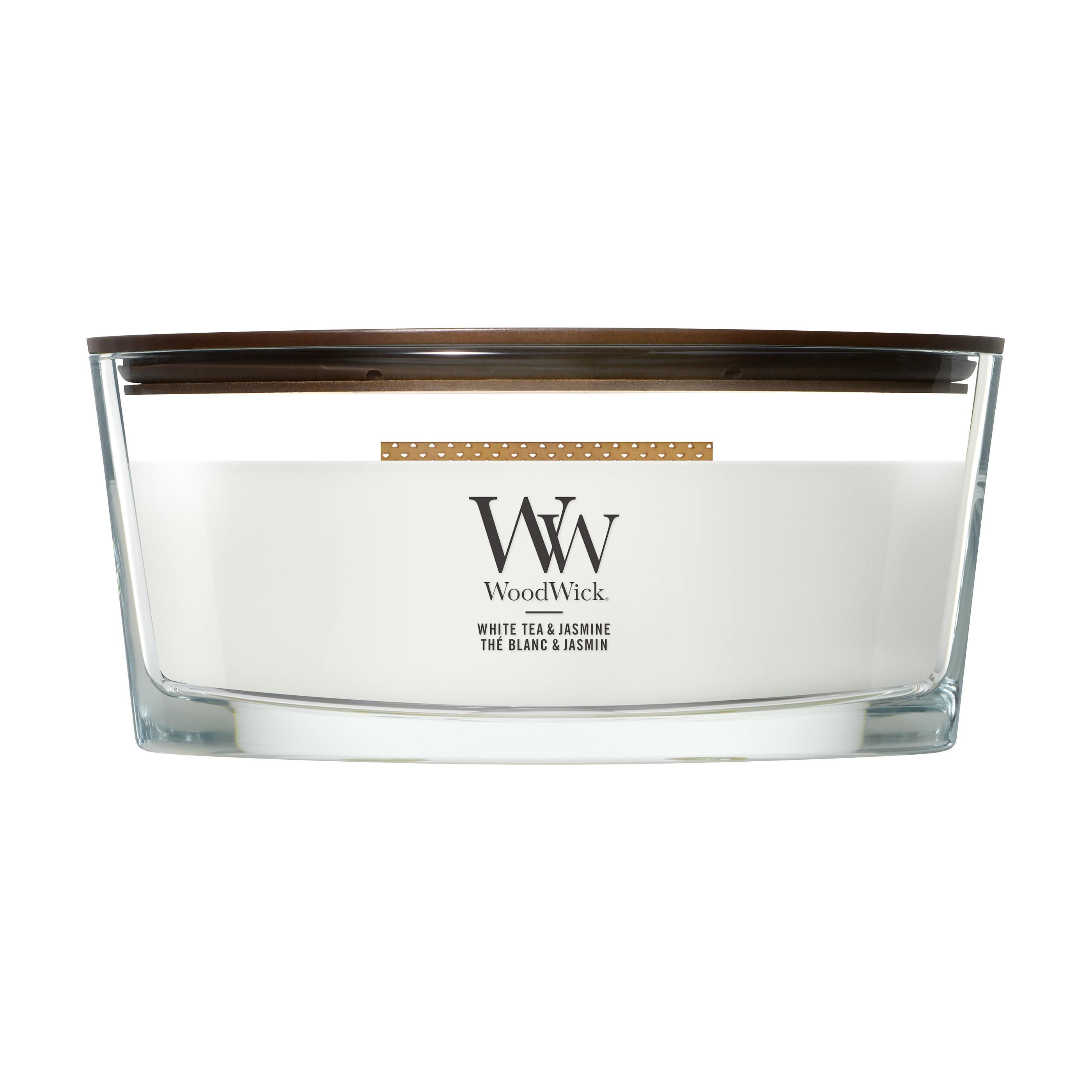 WoodWick Hvid Te & Jasmin Ellipse duftlys