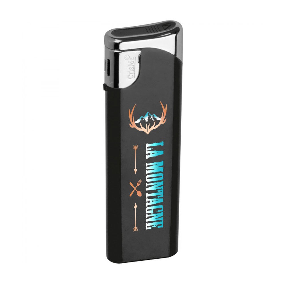 Tilpasset lighter med flamme kontrol - Brunsmark trykt med logo