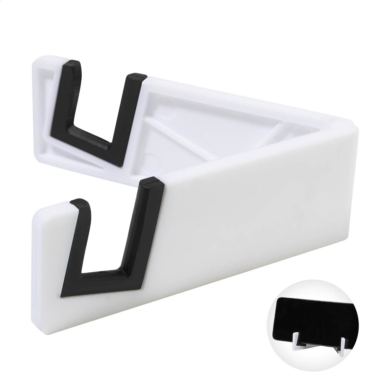 Fonfol foldbar telefon- og tabletholder i genvundet PS med logo