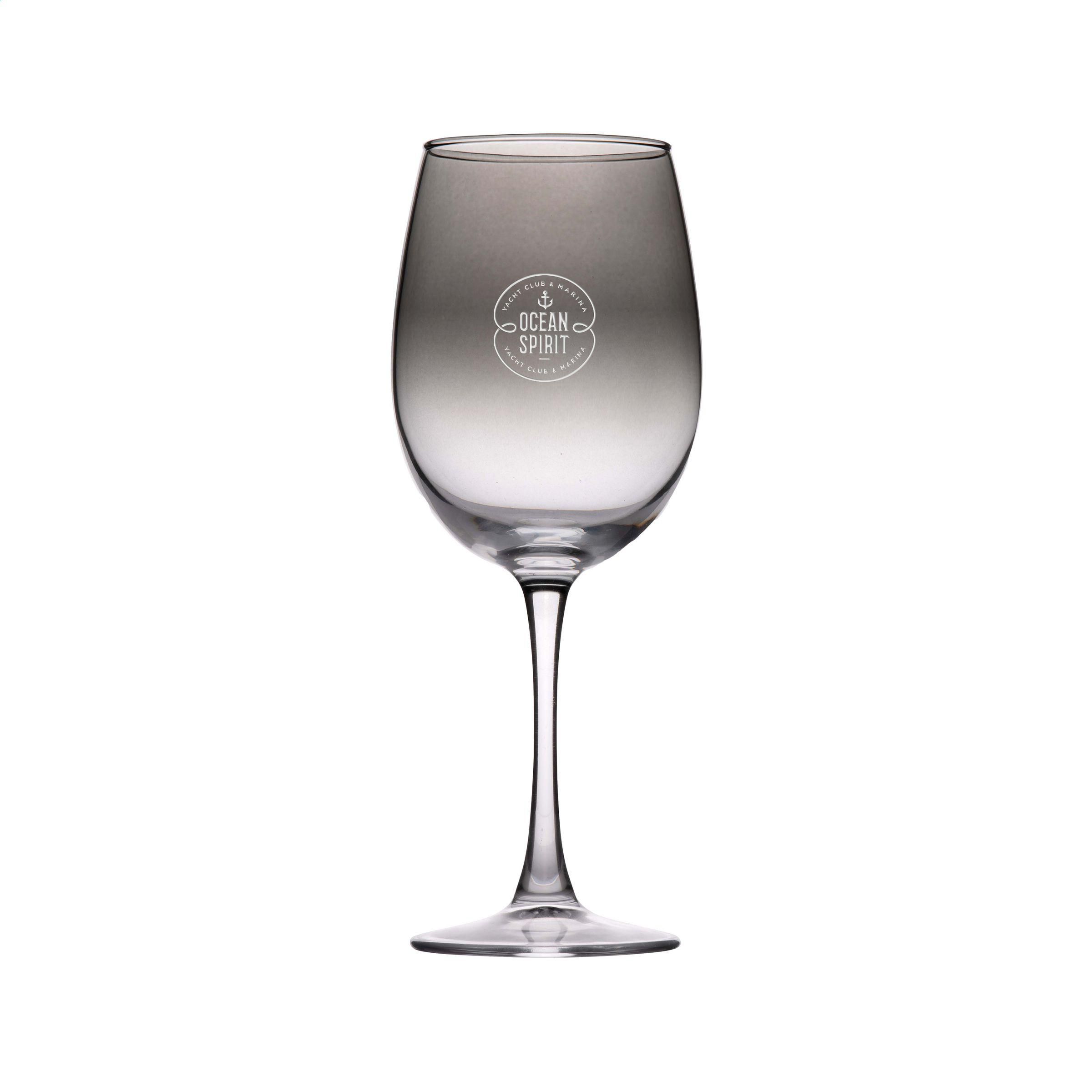 Røget Vin Glas 360 ml - Oliver trykt med logo