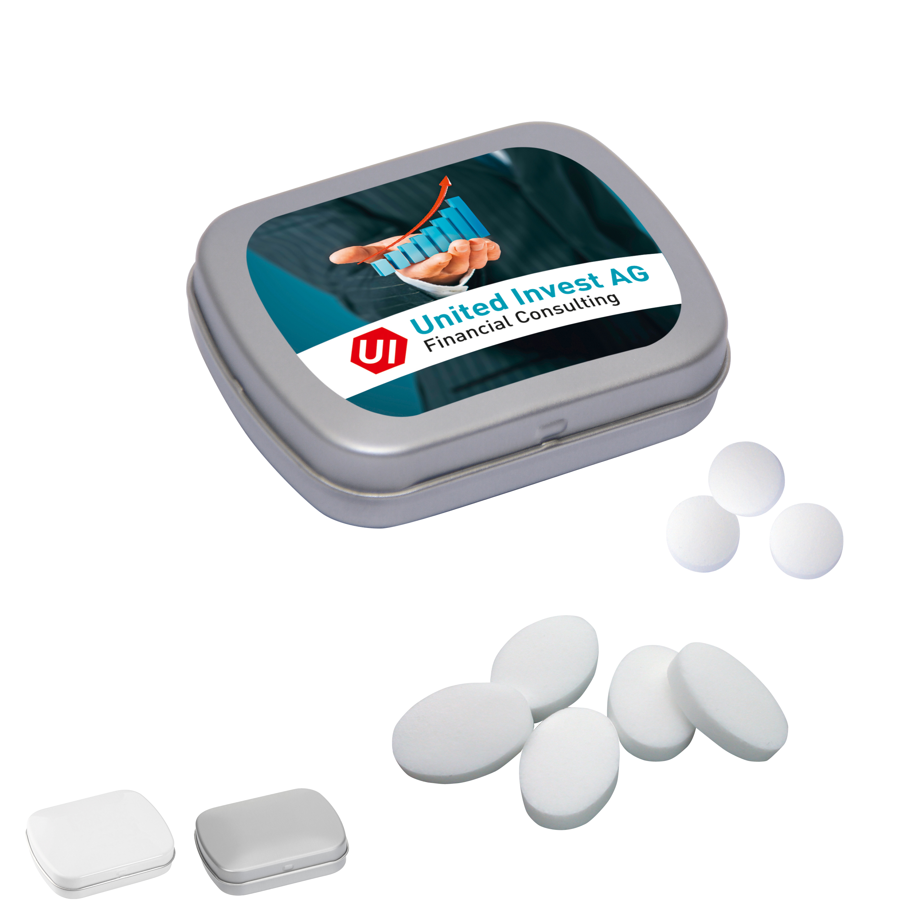 Mini Pebermyntepastiller i Metalæske - Hugo
