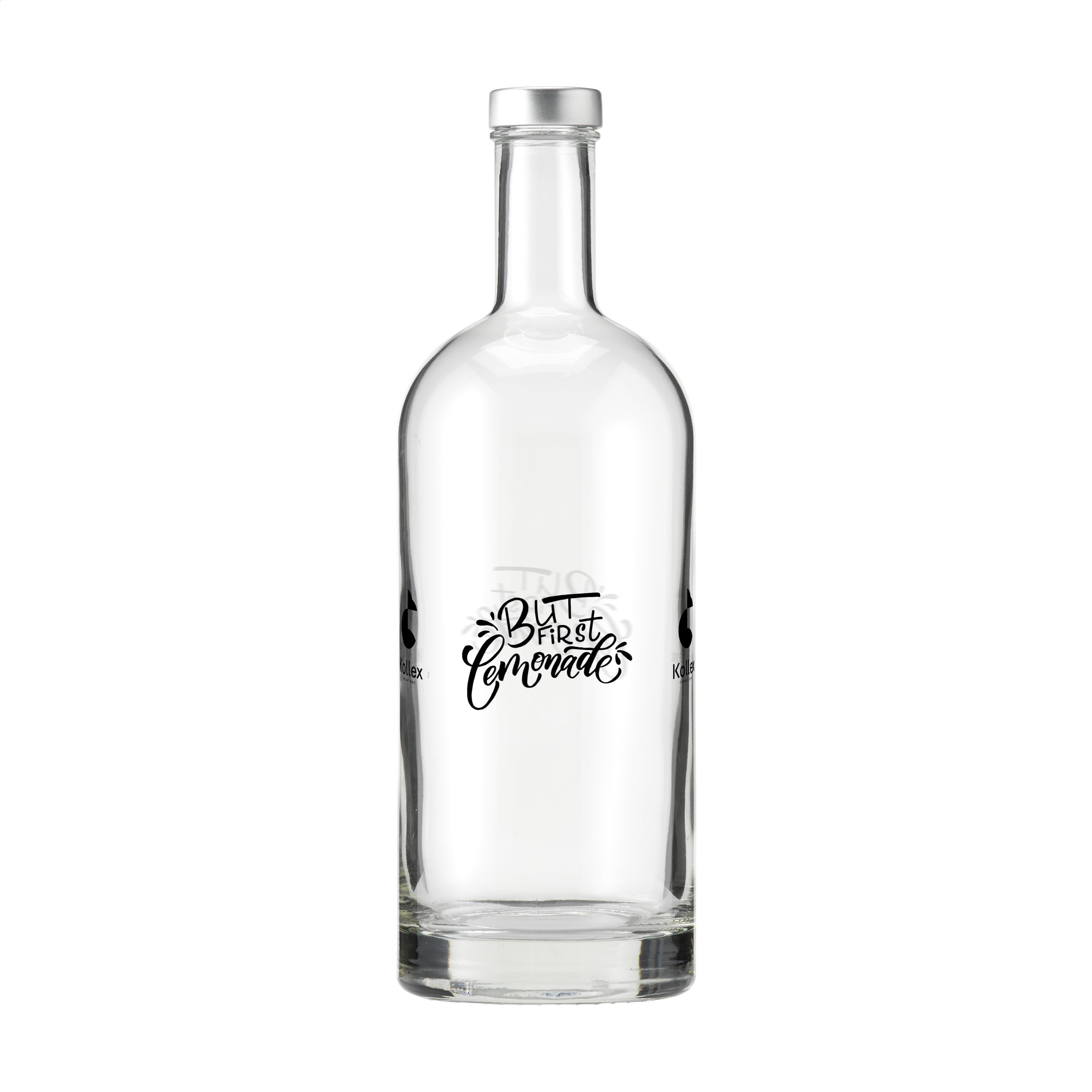 Elegance Glasflaske 1L - Lykke bedrukken met logo