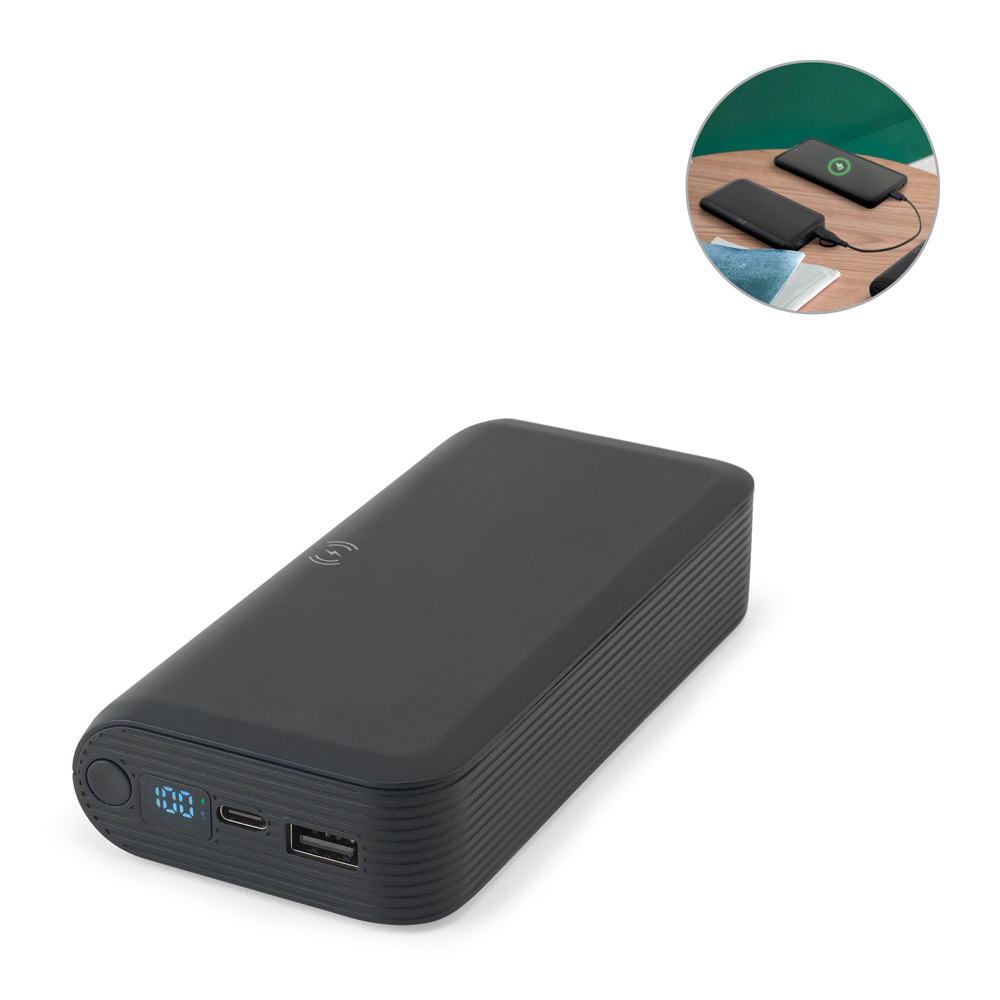 Energibank 20.000 mAh med lynhurtig trådløs opladning - David