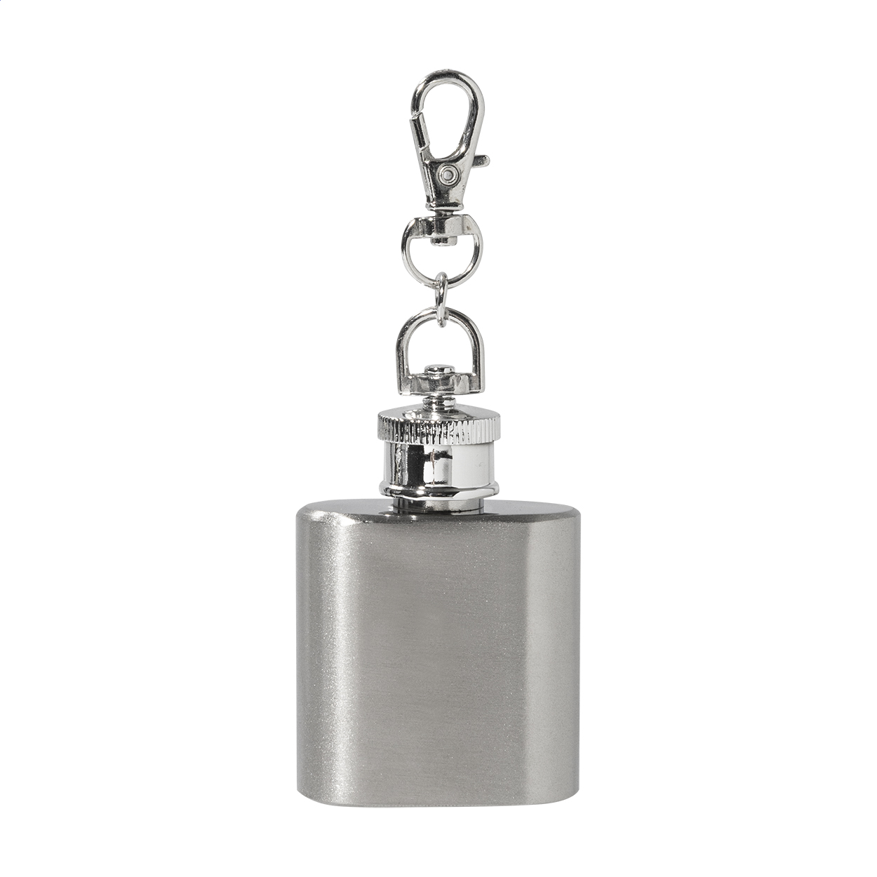 Bering mini lommelærke nøglering i genbrugt rustfrit stål med logo, 30 ml