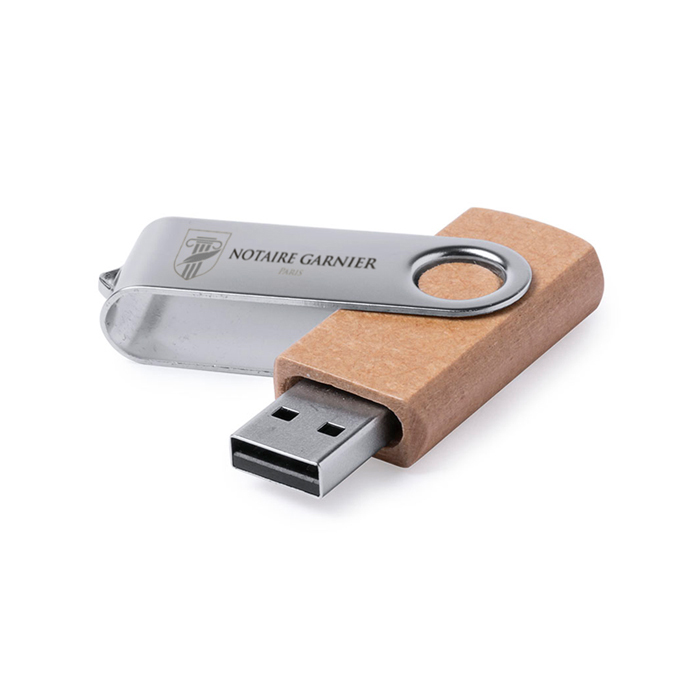 16 GB Genbrugt Karton USB Flashdrev med Metal Klip - Victor