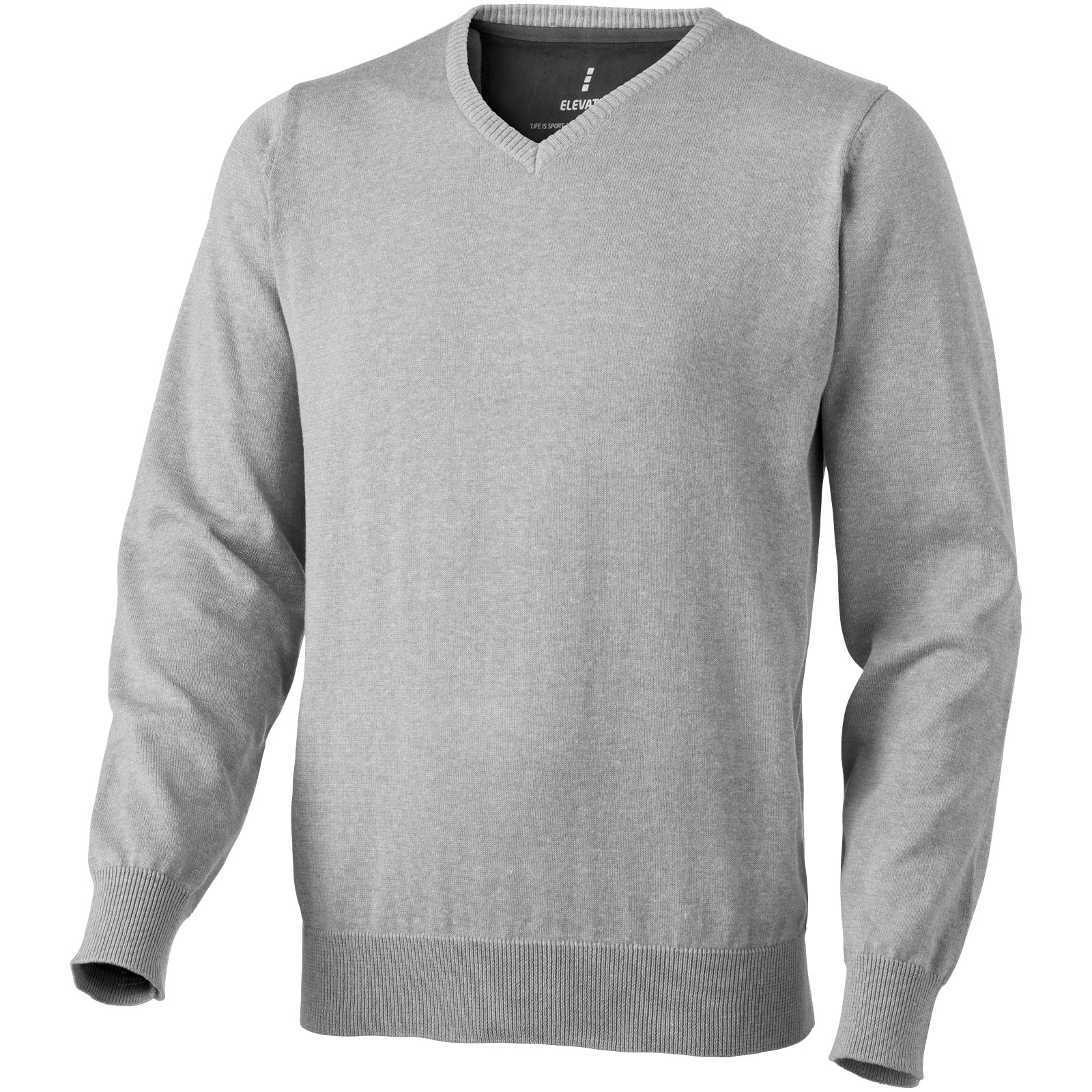 Kontrast V-hals sweater - Skovby