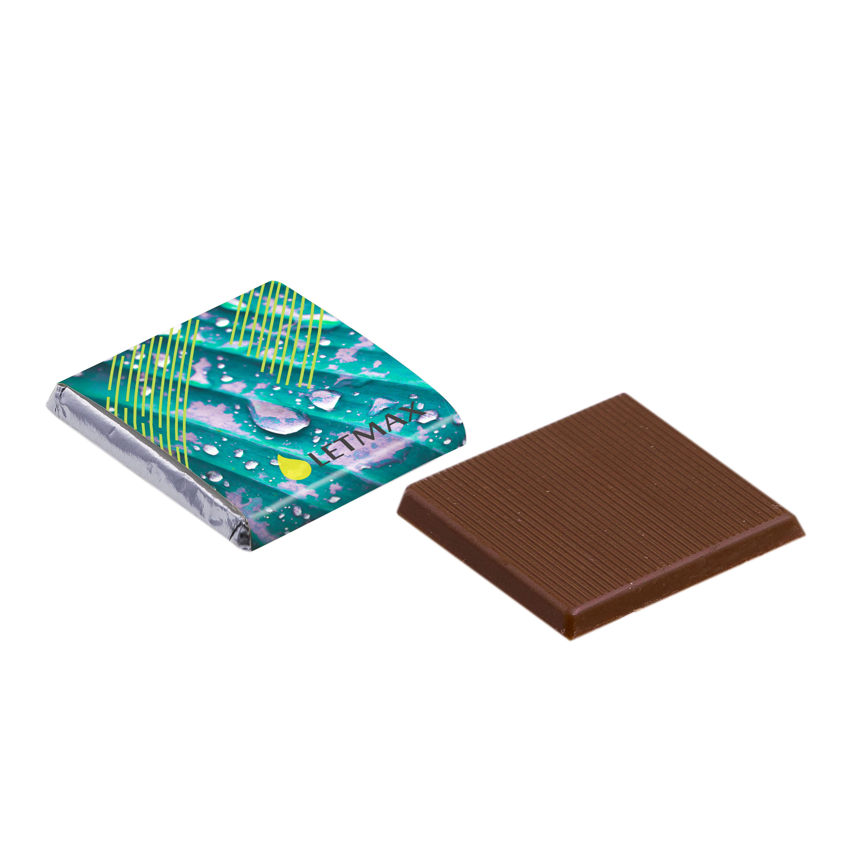 Mælkechokolade Firkant - Emilie trykt med logo