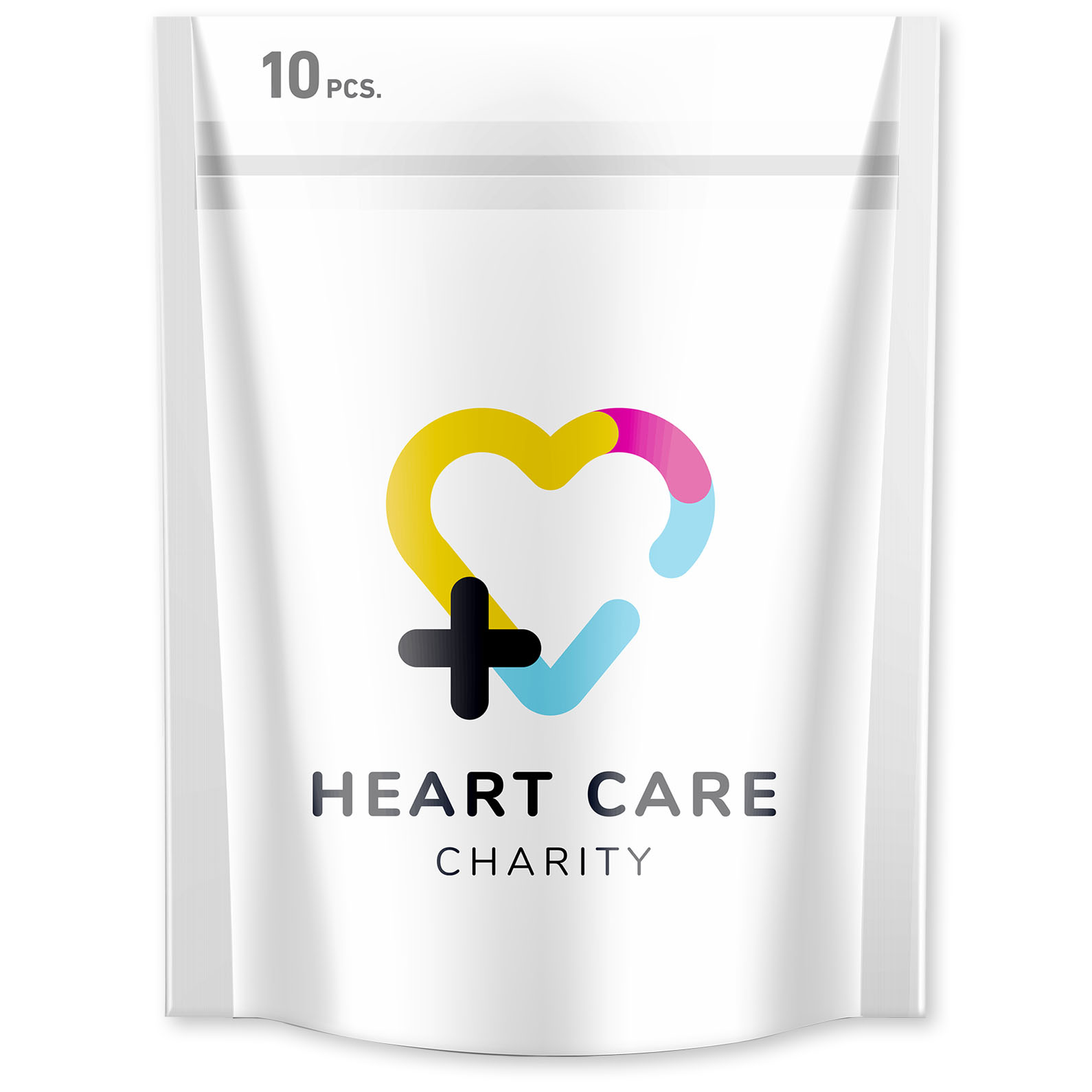 10 plastre med fuldfarvet trykt papiræske