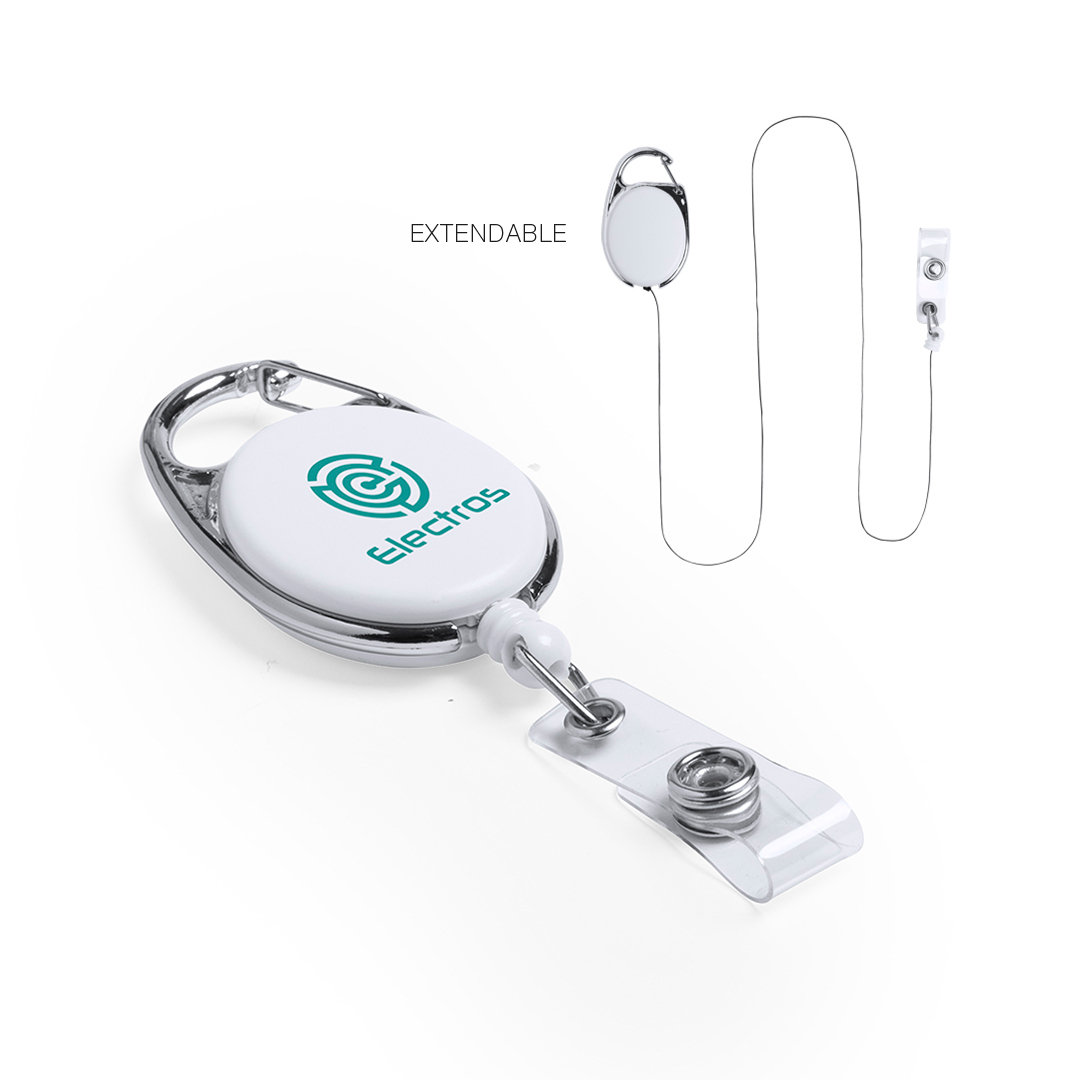 Udvidelig ID-holder med knaplukning og karabiner - Katharina