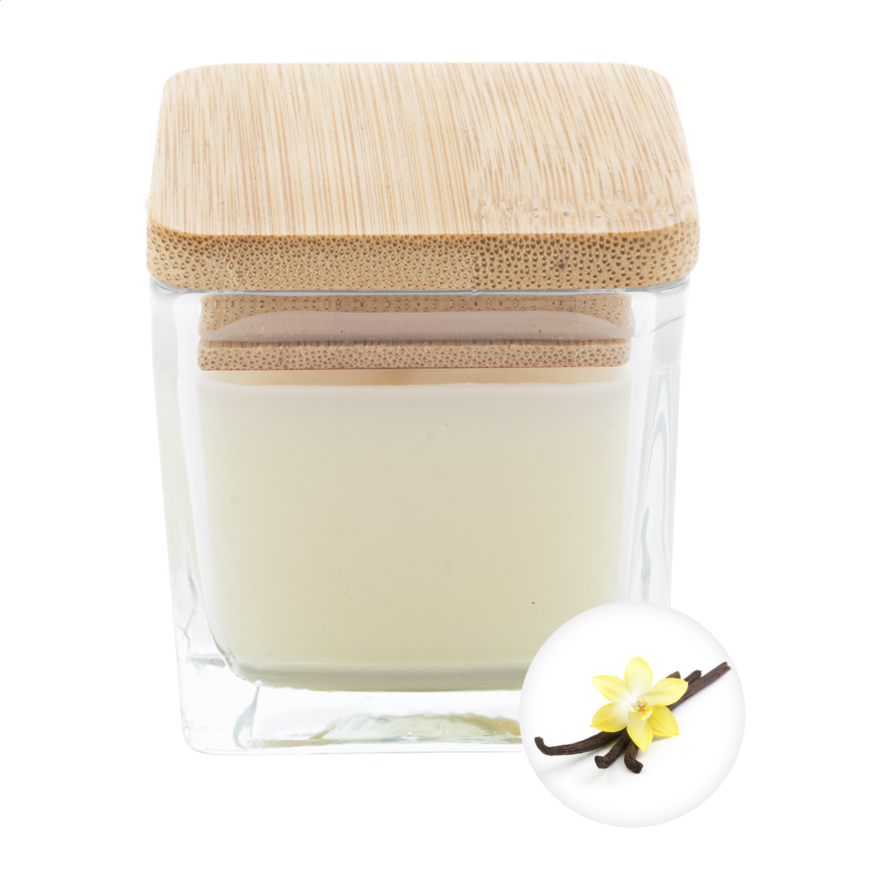 Æbleduftende Lys i Glas - Ørbæk trykt med logo