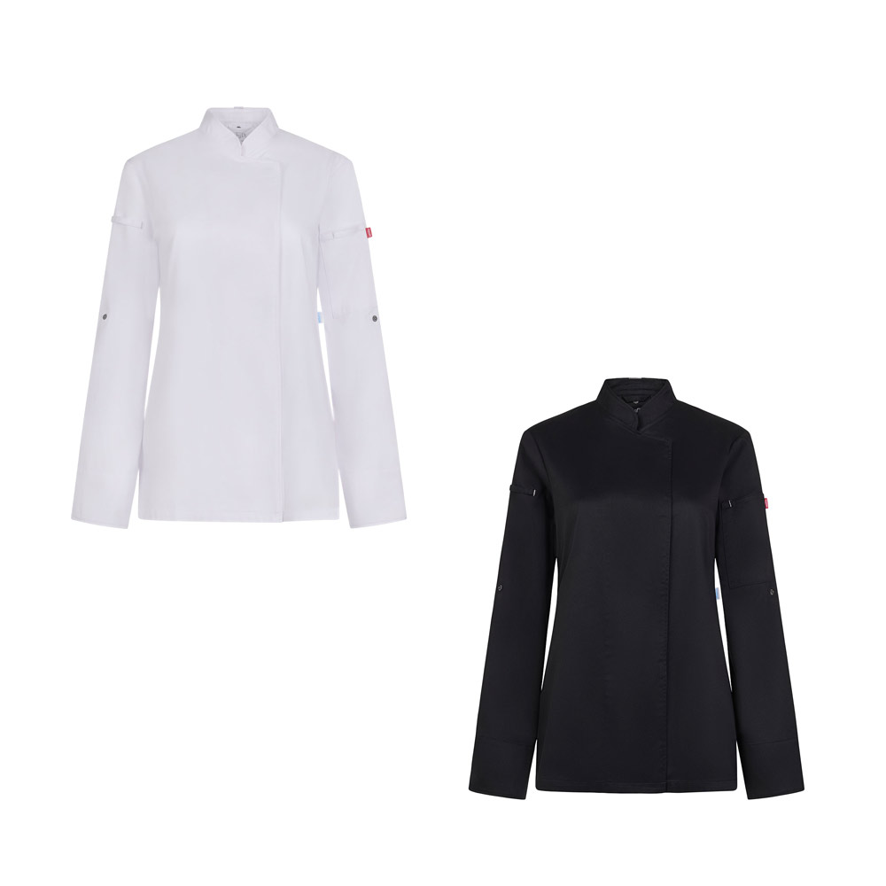 VL THOTH. Kvinder køkkenjakke (190 g/m²) lavet af bomuld (35%) og genanvendt polyester (65%)