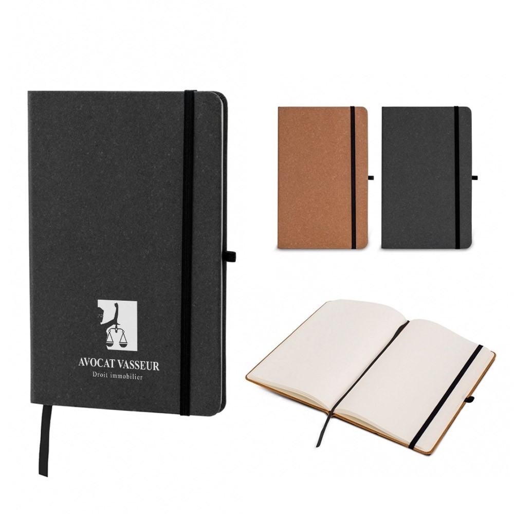 Genbrugt læder hardcover notesbog - Viola