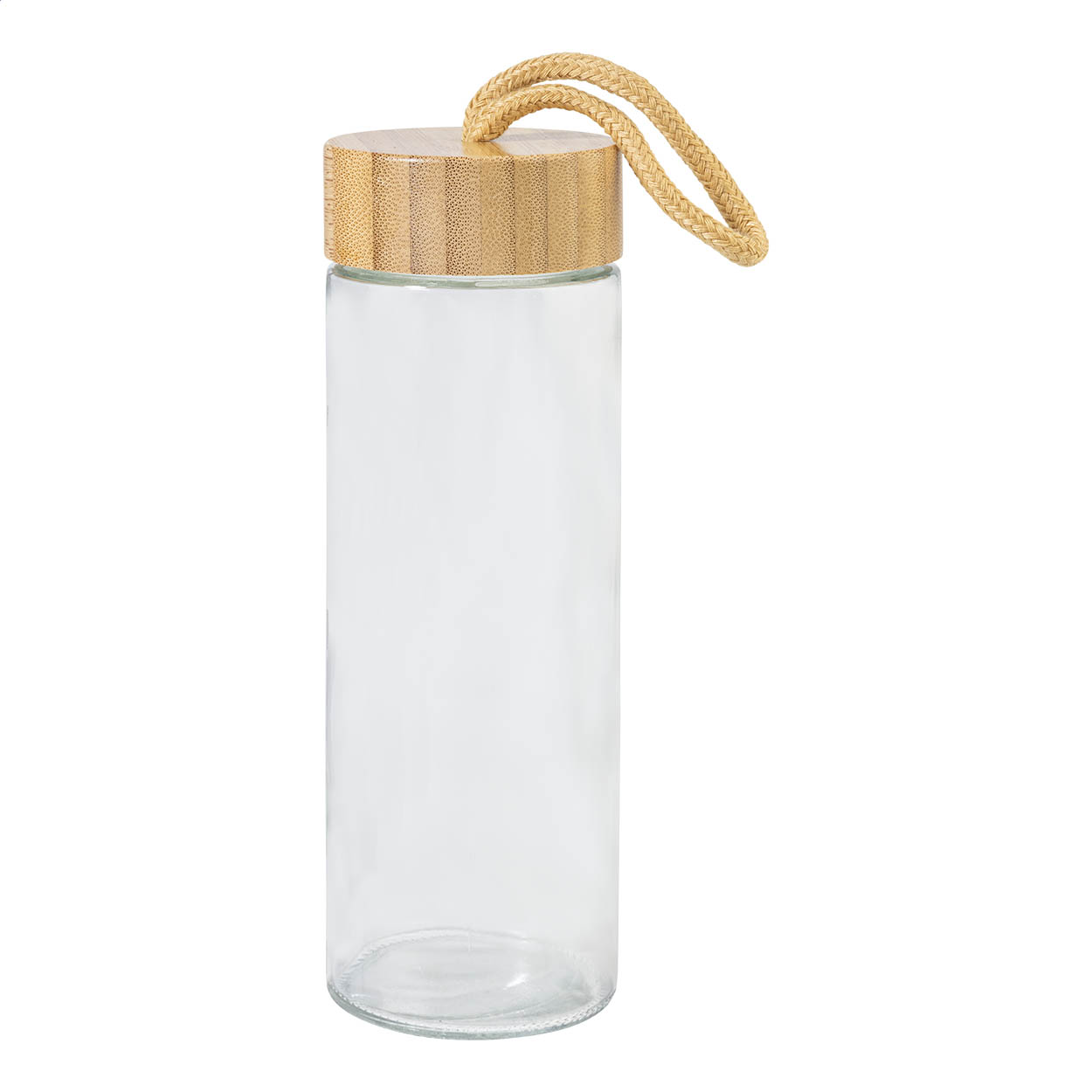 Lobamba drikkeflaske i glas med bambuslåg, 430 ml, med jeres logo