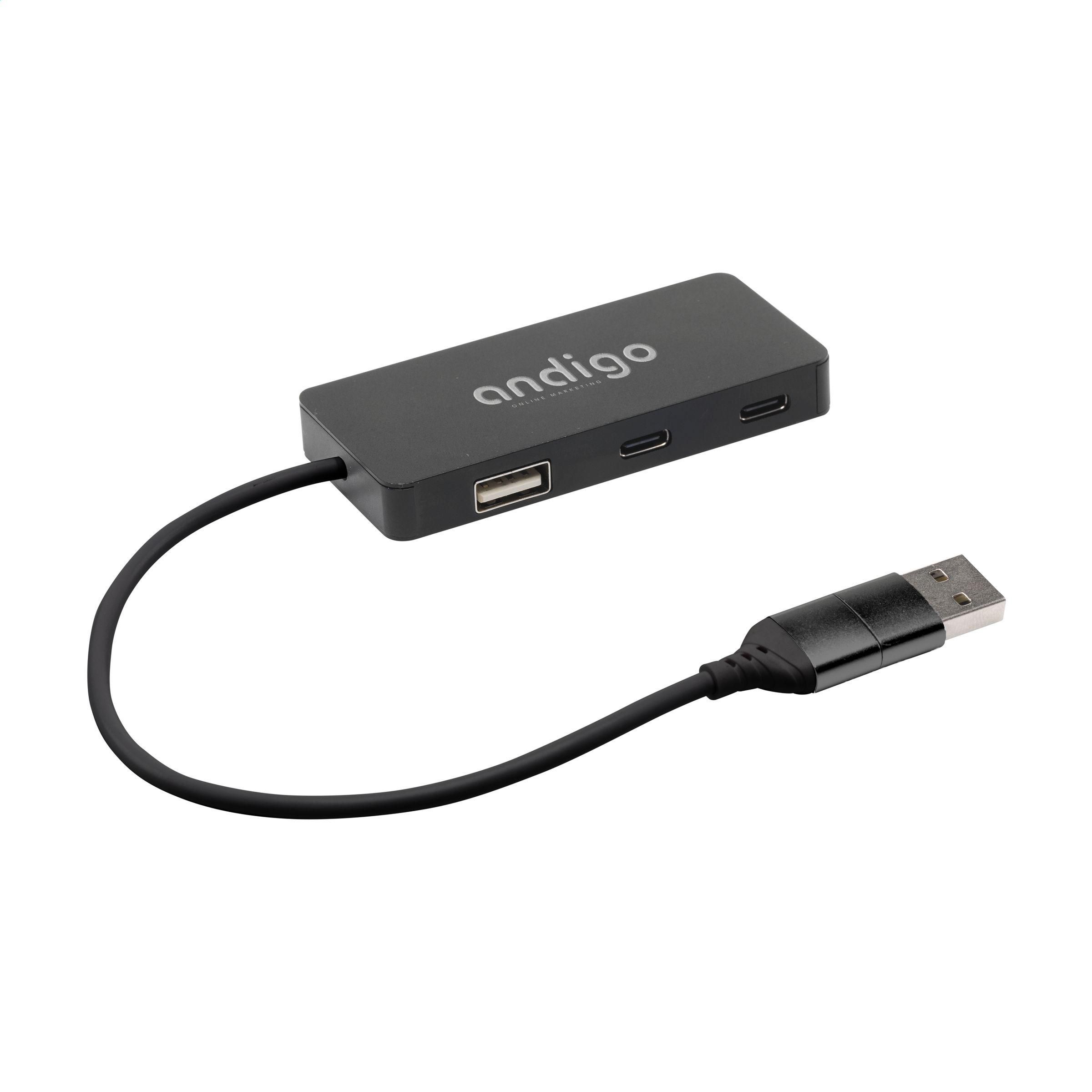 Genanvendelig Alu USB Hub - Assens