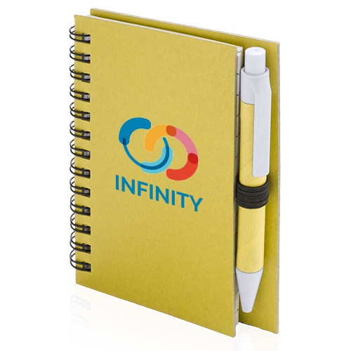 Genanvendt papring notebook med kuglepen - Chloe