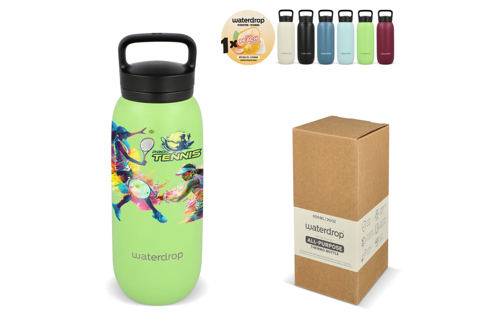 Waterdrop Alsidig Termoflaske med Drikketud 600ml