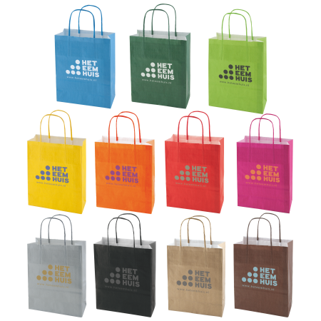 Farvet papirpose - Christian