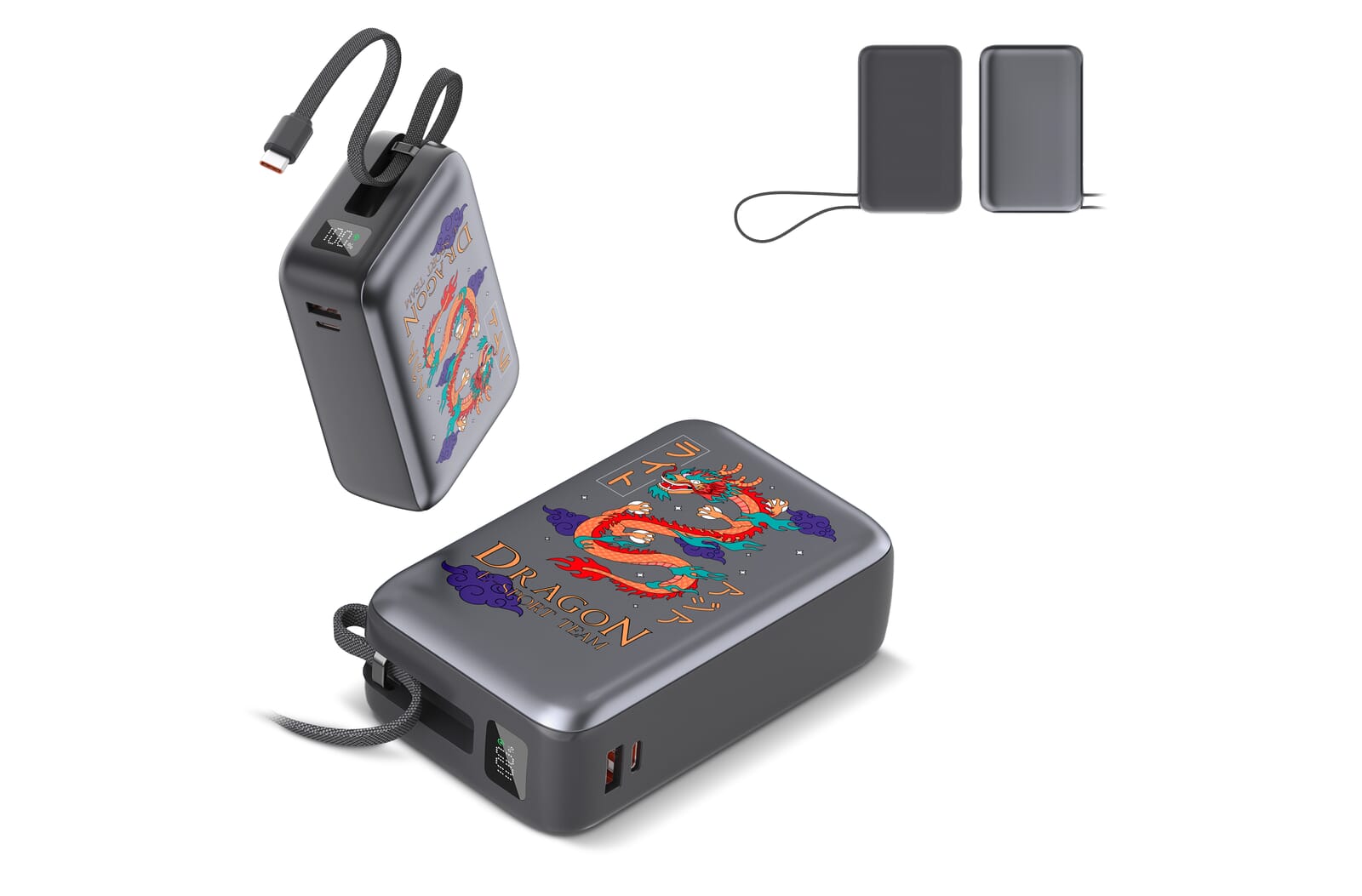 Nova Laptop 65W Powerbank med indbygget USB-C kabel 30000 mAh