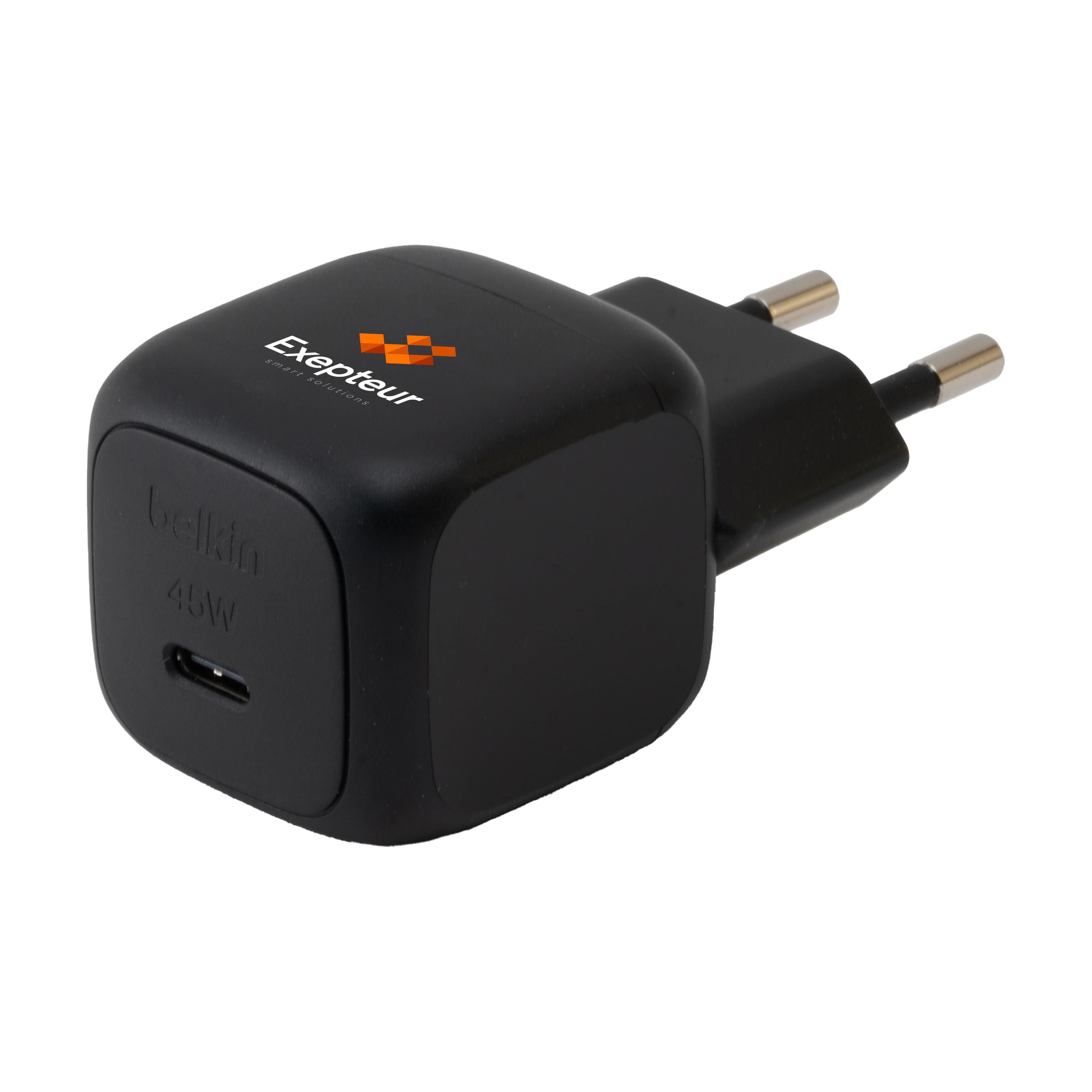 LynCharge USB-C Vægoplader 45W - Freja trykt med logo