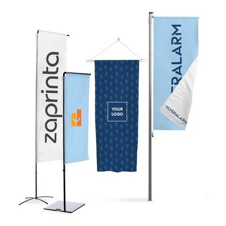 Bannerflag med udligger - | Zaprinta Dansk