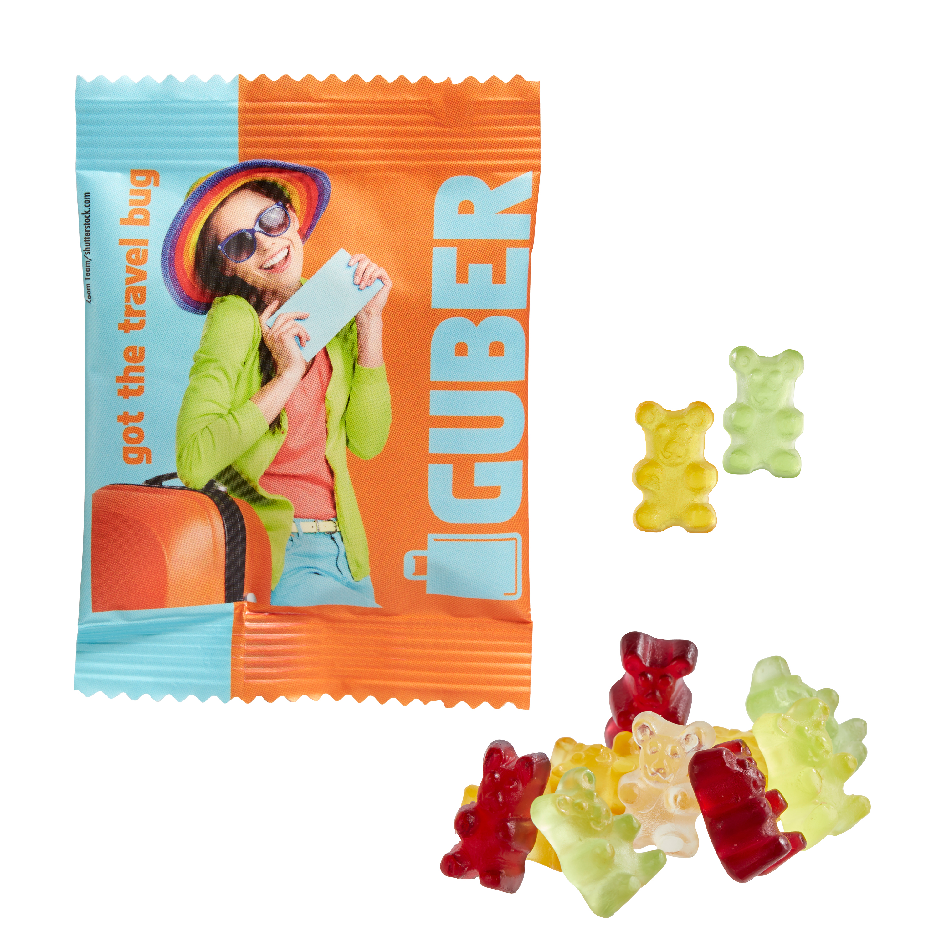 Sukkerfri Frugt Gummibjørne - Billie trykt med logo