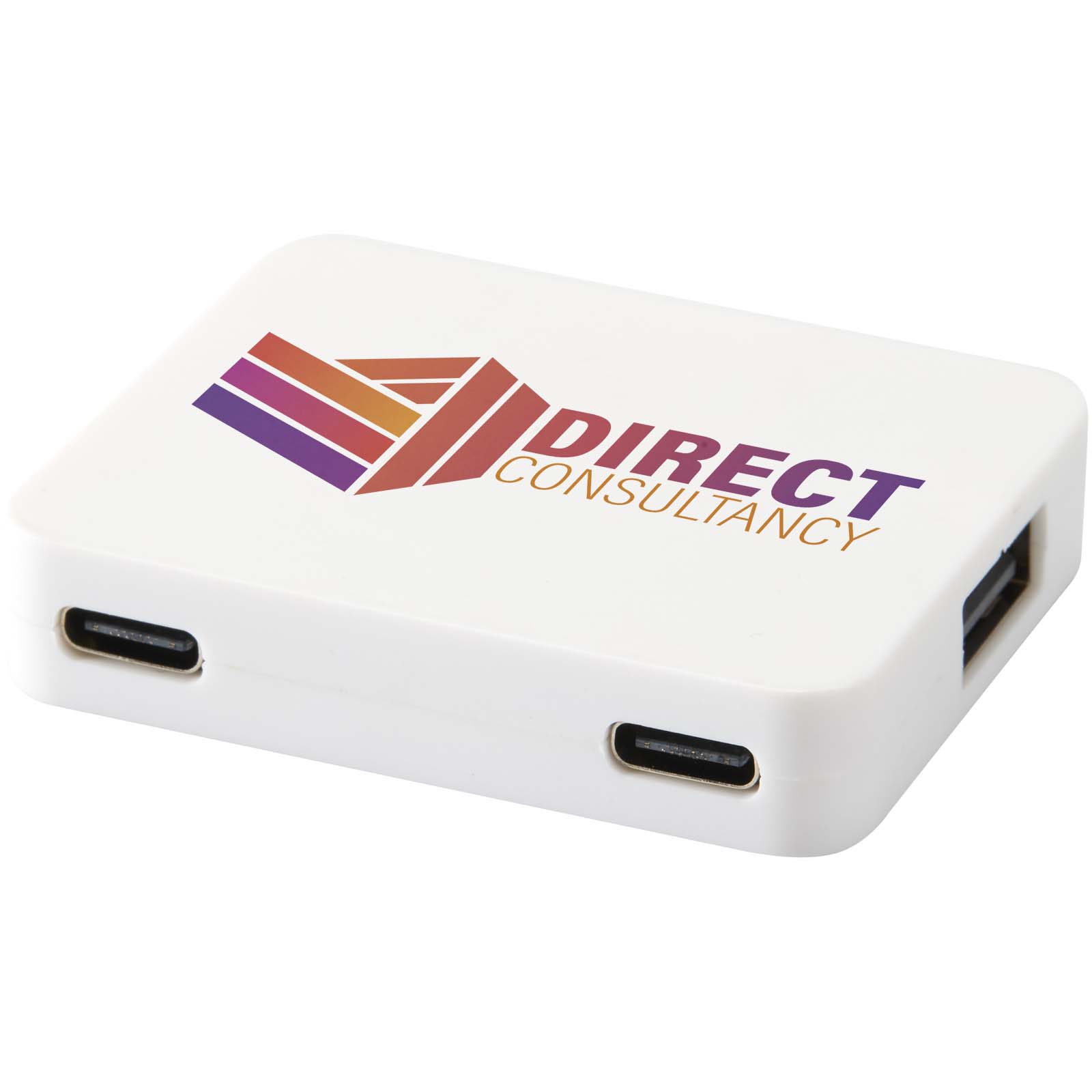 Genbrugsplast USB Hub - Storström trykt med logo