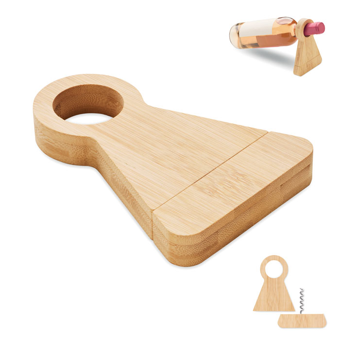 Bambus flaskeholder & åbner