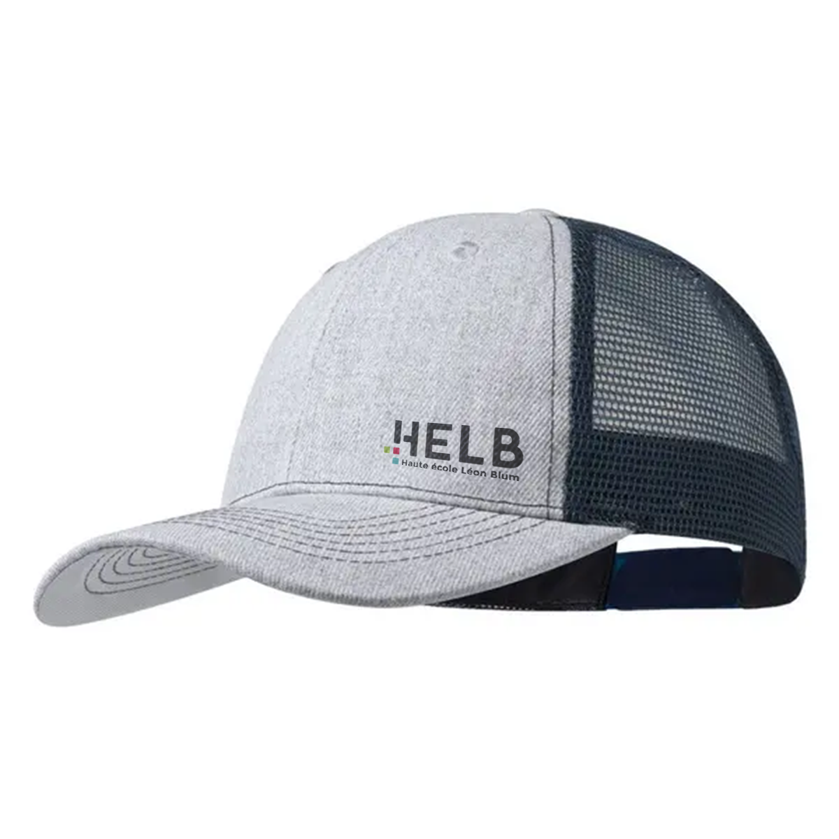 Farverig 6-panel polyester mesh kasket - Læsø