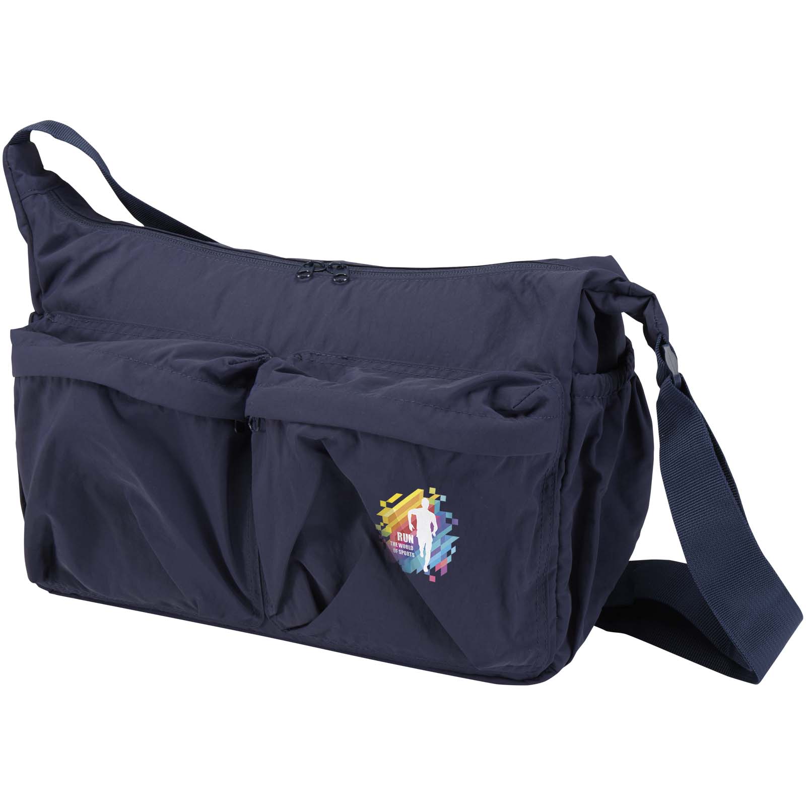 Calli 13" GRS computertaske af genanvendt nylon trykt med logo