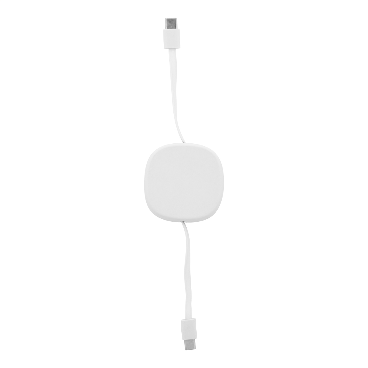 Cabsle udtrækkeligt USB-C-ladekabel 60W i genbrugt ABS med logo trykt med logo