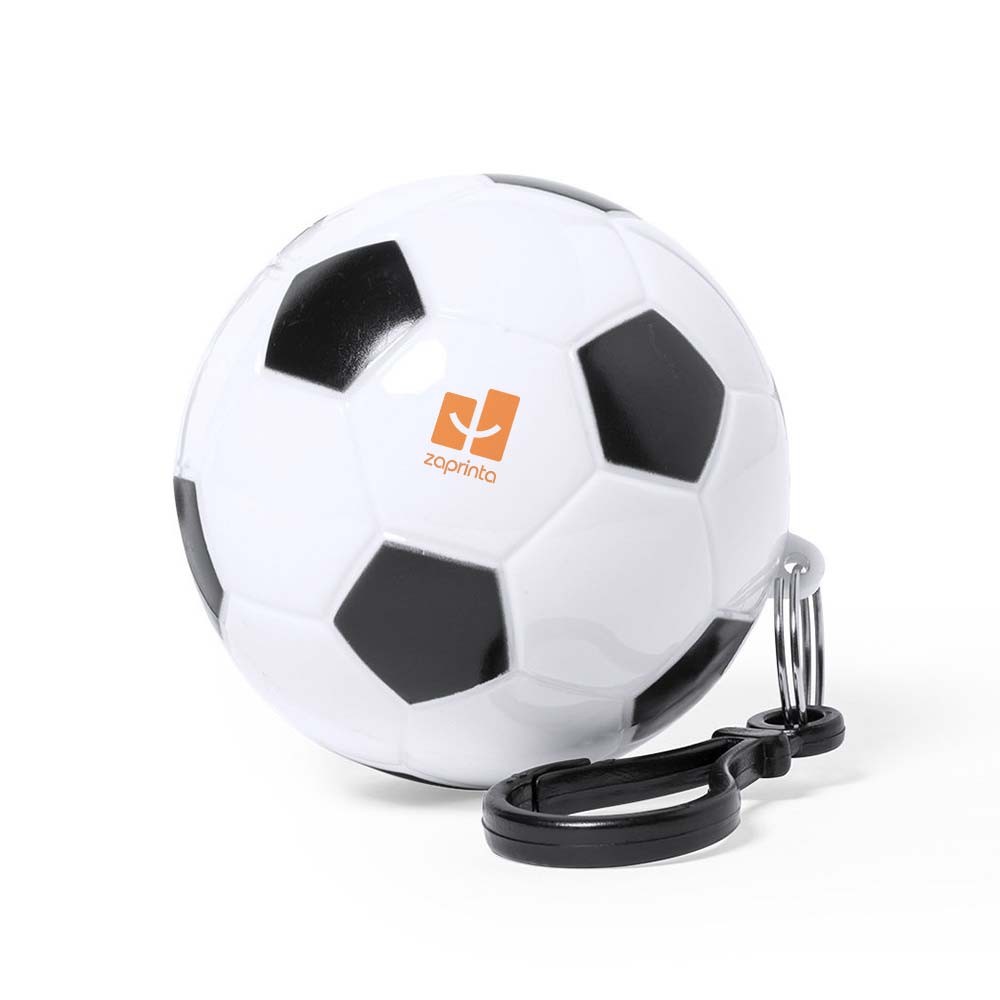 Fodbold design nøglering poncho med karabiner - Rødby