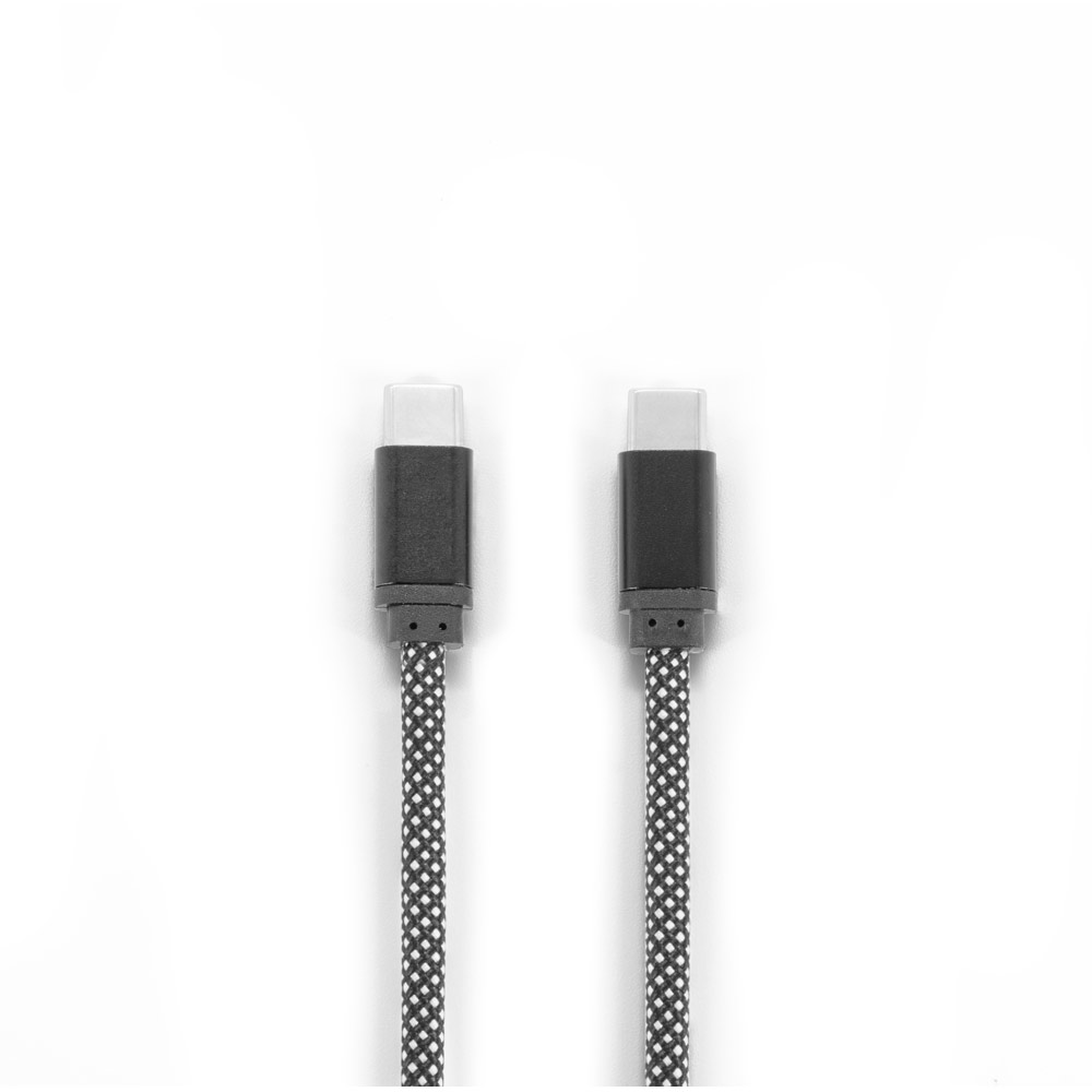 NADELLA. USB-C-til-USB-C-kabel med flettet polyesterledning (60 W) og magnetisk system til nem kabelopvikling