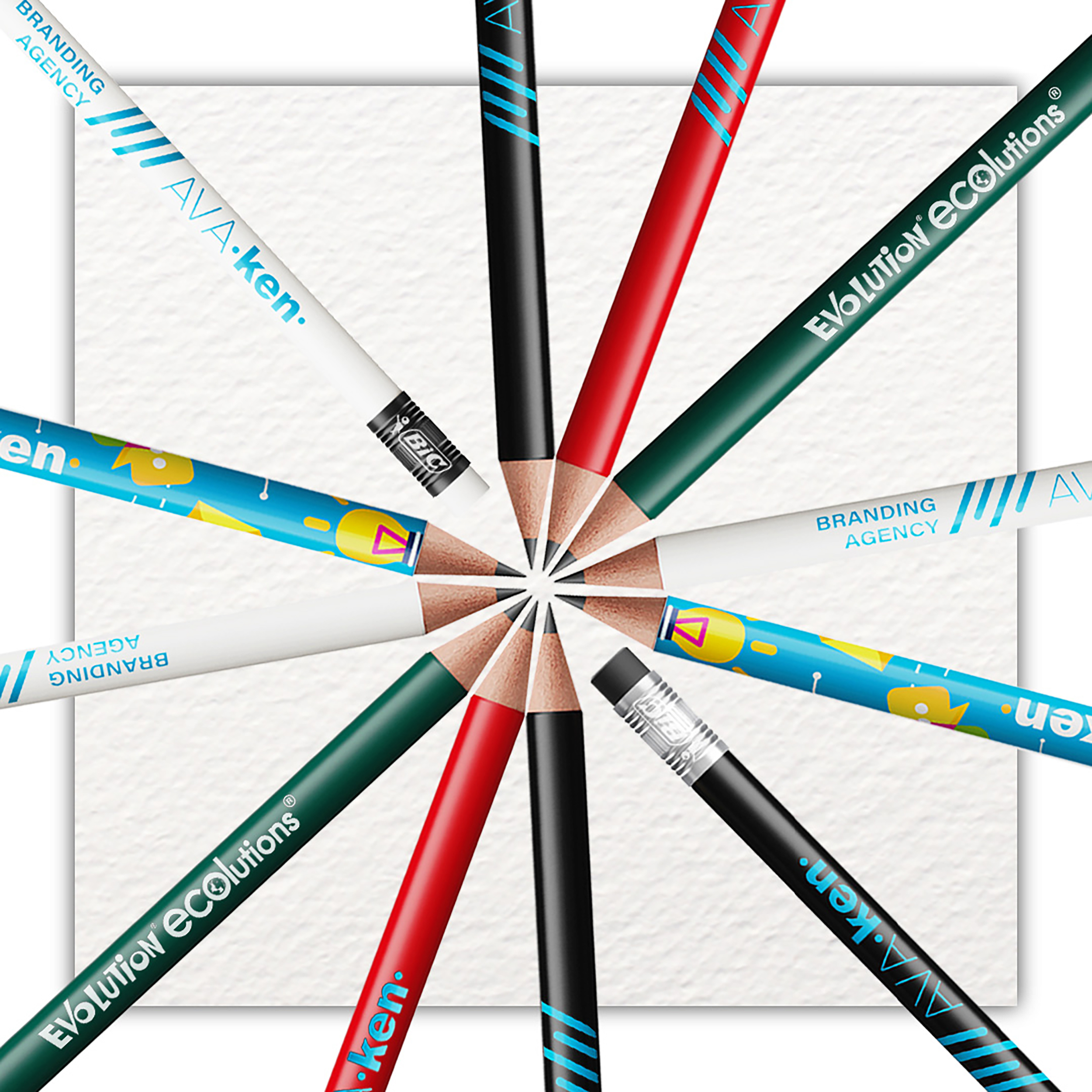 BIC® Evolution® Ecolutions® blyant med viskelæder og logo, træfri
