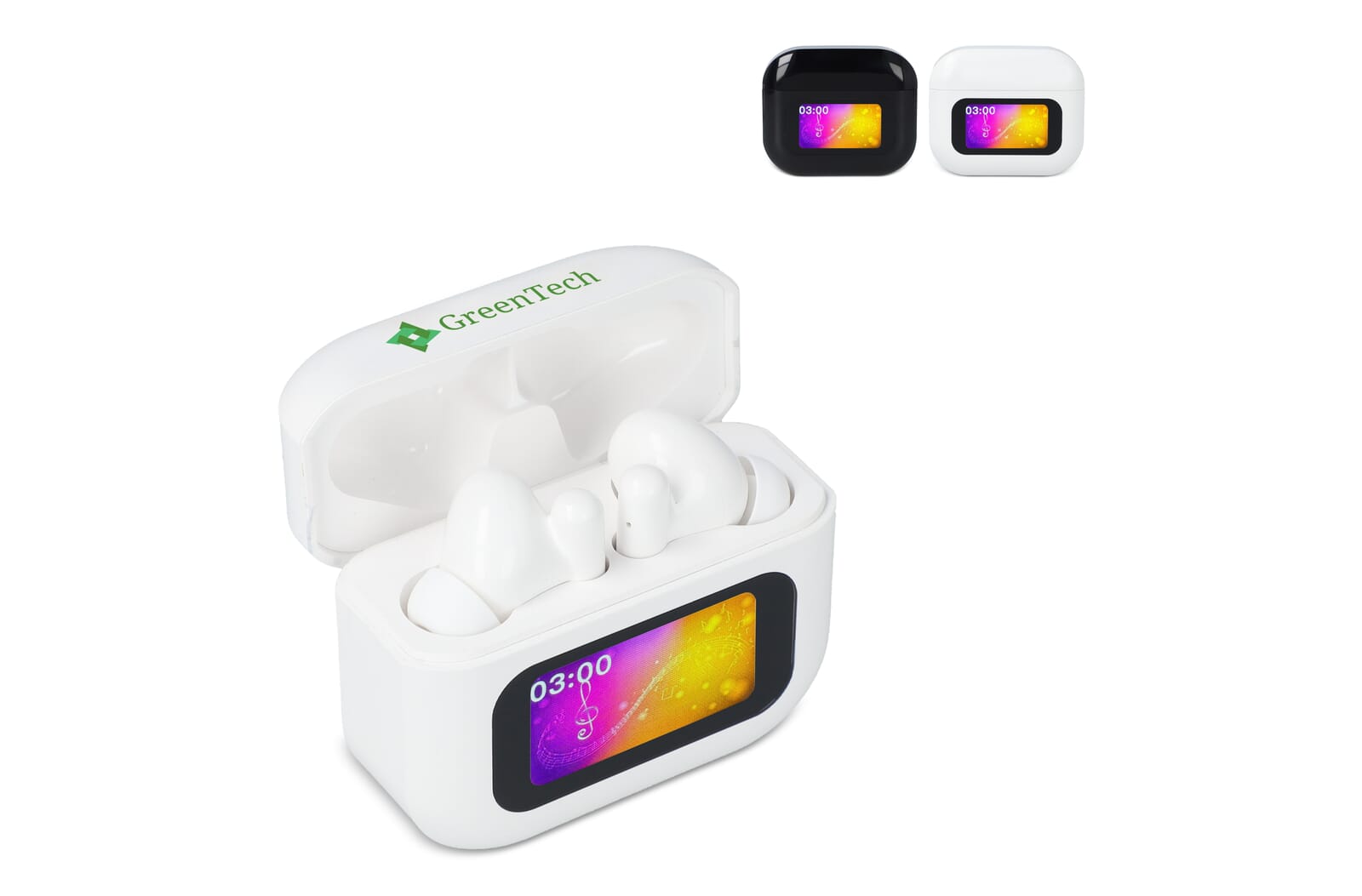 Trådløse ANC Earbuds med LCD Touch-skærm - Laura