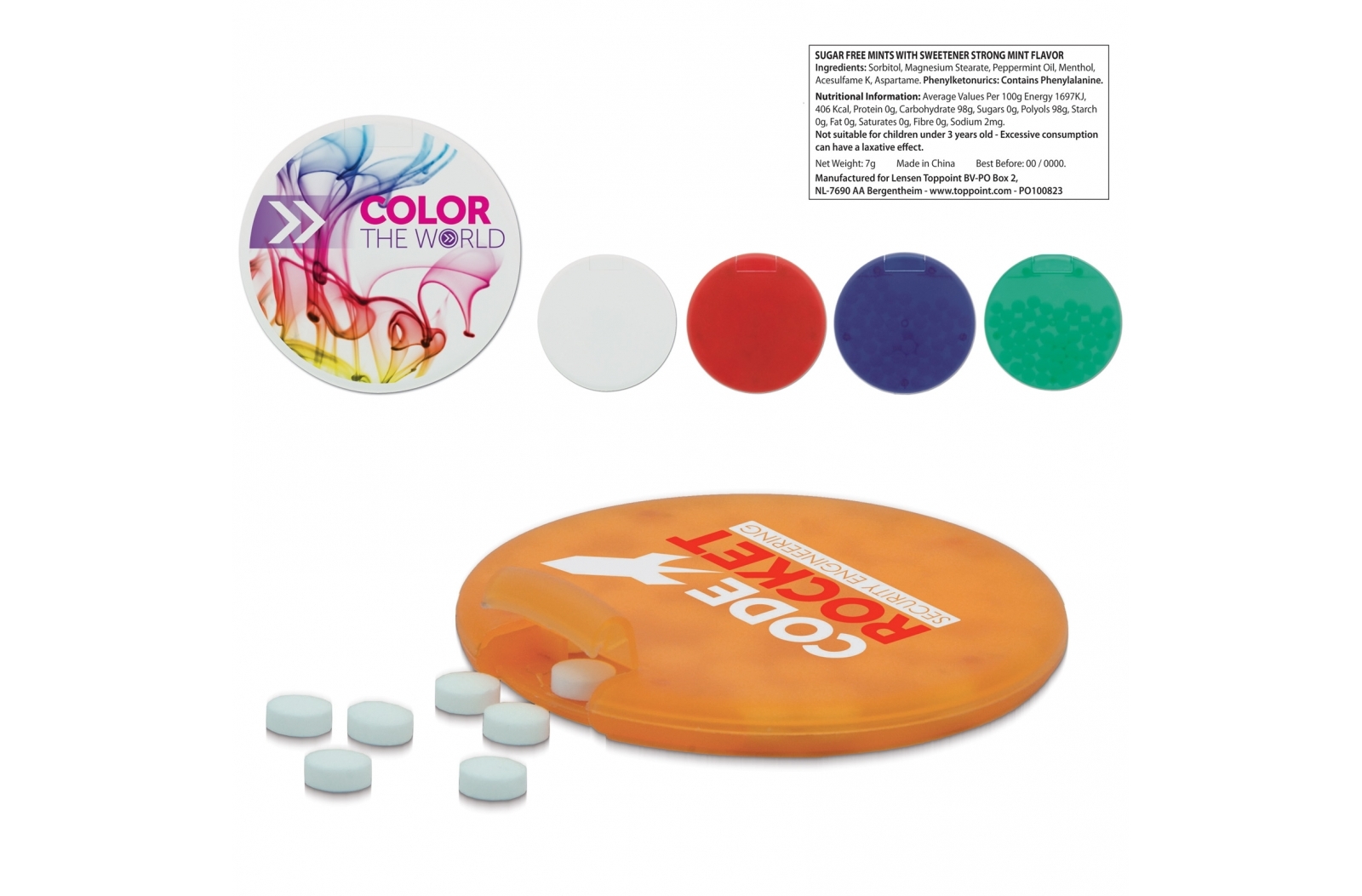 Pebermynte slik i rund dåse - Helsingør