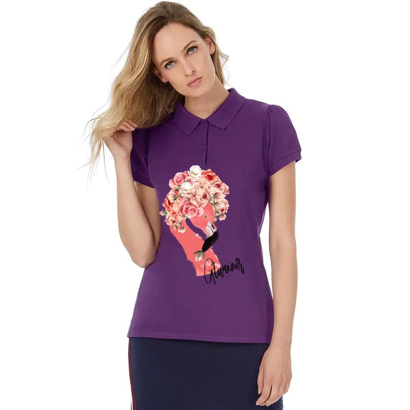 Kortærmet poloshirt med print til damer - | Zaprinta Dansk Kortærmet poloshirt med print til damer - | Zaprinta Dansk