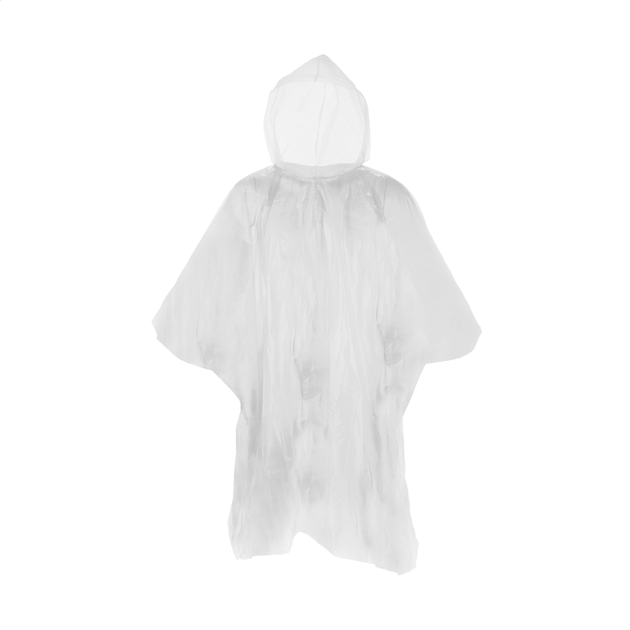 Stormy gennemsigtig regnponcho i lynlåspose med logo, 102 x 127 cm