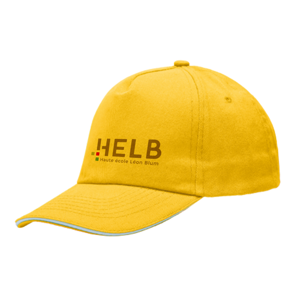 Voksen børstet bomulds fem-panel kasket med Velcro-lukning - Gram