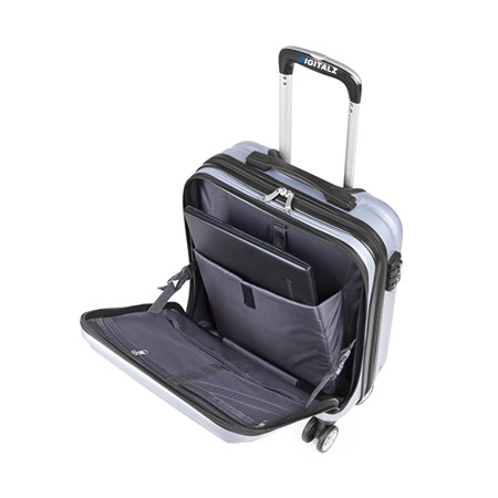 Sølv Forretningstrolley med TSA-lås og polstret notebooklomme - Them