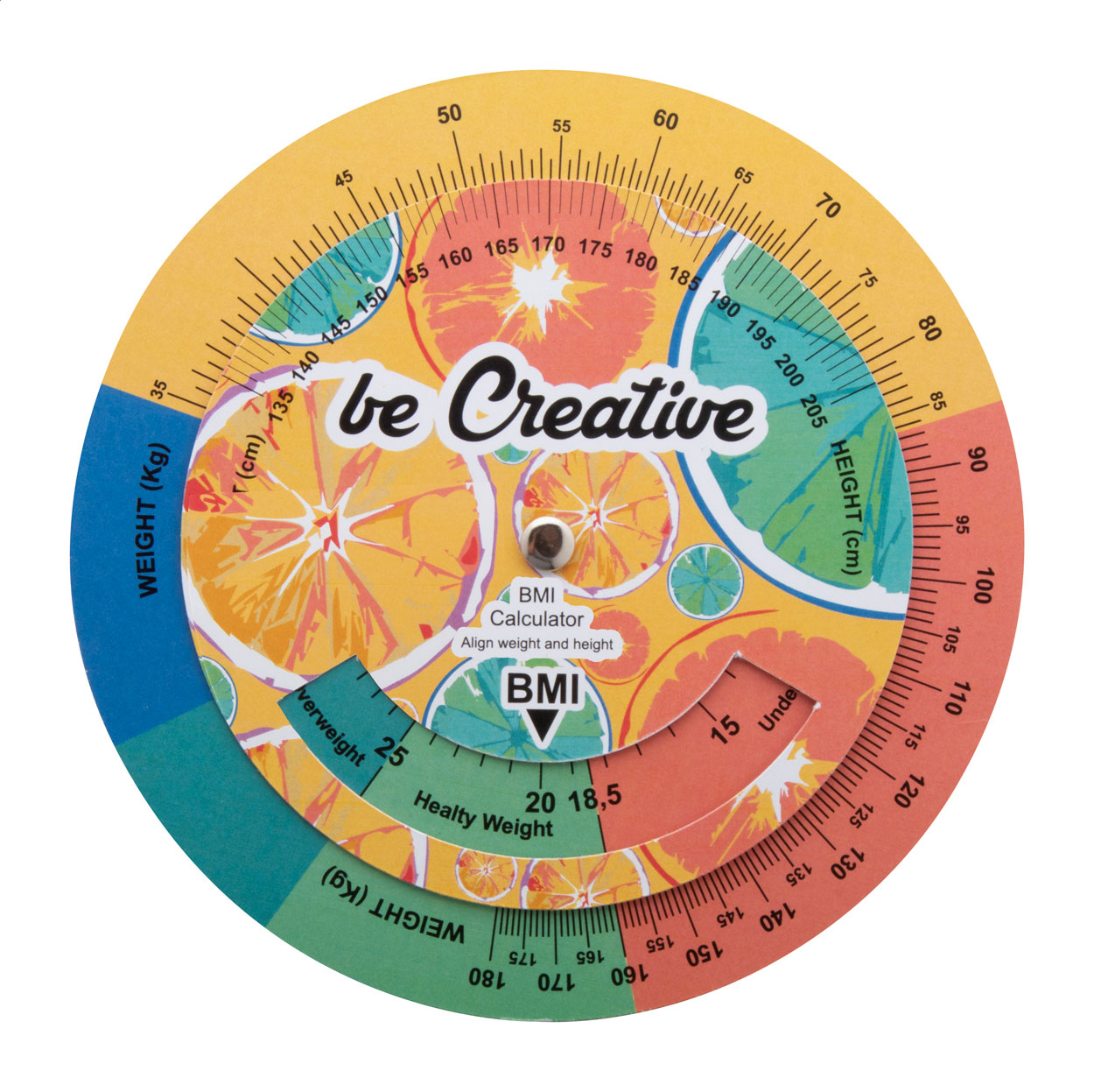 BMI-skala disk - Haslev bedrukken met logo