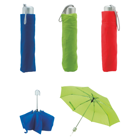 Sammenklappelig metalaksel paraply med PVC-greb - Kira