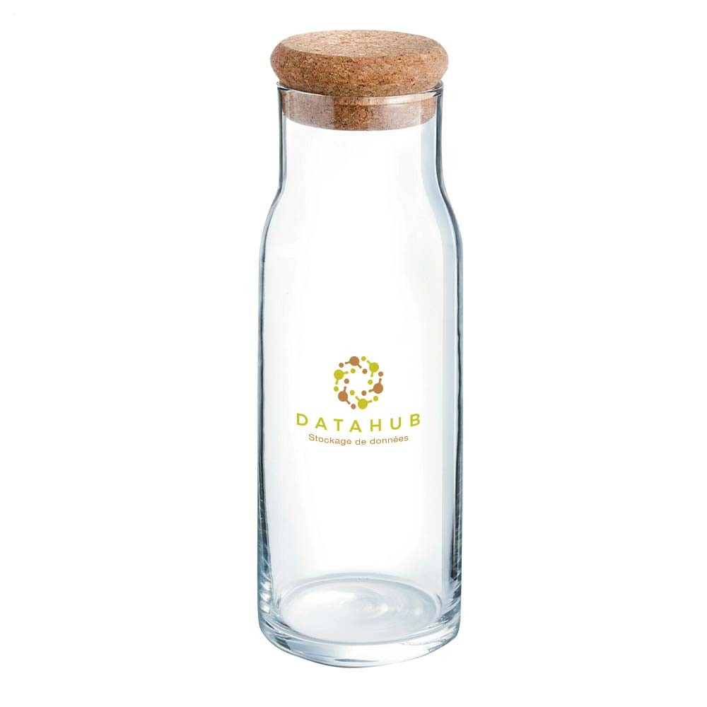 Elegant glaskaraffel med korkprop - Struer