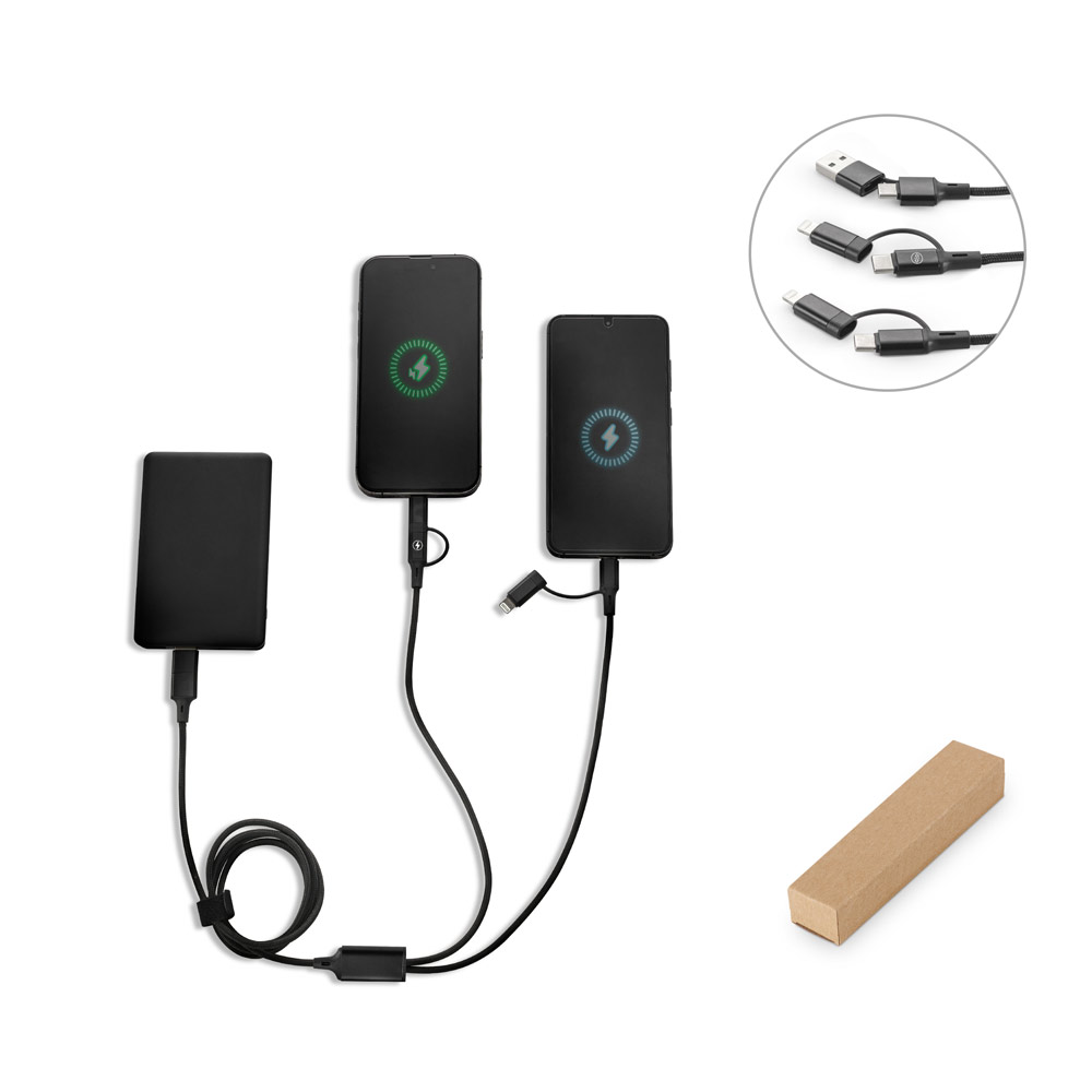 Lynhurtig 6-i-1 genanvendelig USB-kabel - Julia