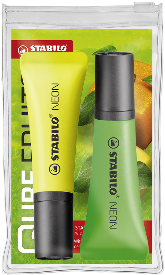 STABILO® NEON etui til 2 overstregningstuscher - Anton