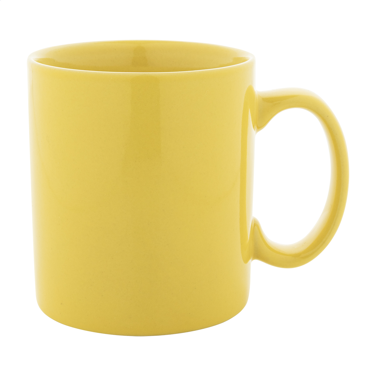 Kolomu farvet keramikkrus med blank finish og logo, 300 ml trykt med logo