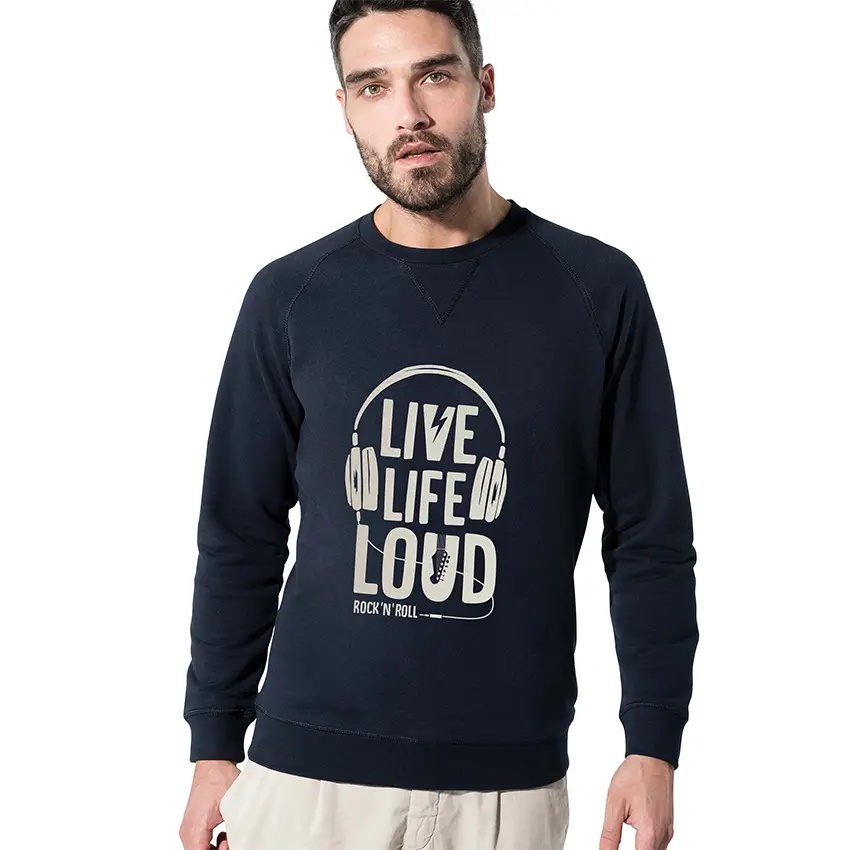 Sweatshirt til mænd med tryk - | Zaprinta Dansk Sweatshirt til mænd med tryk - | Zaprinta Dansk