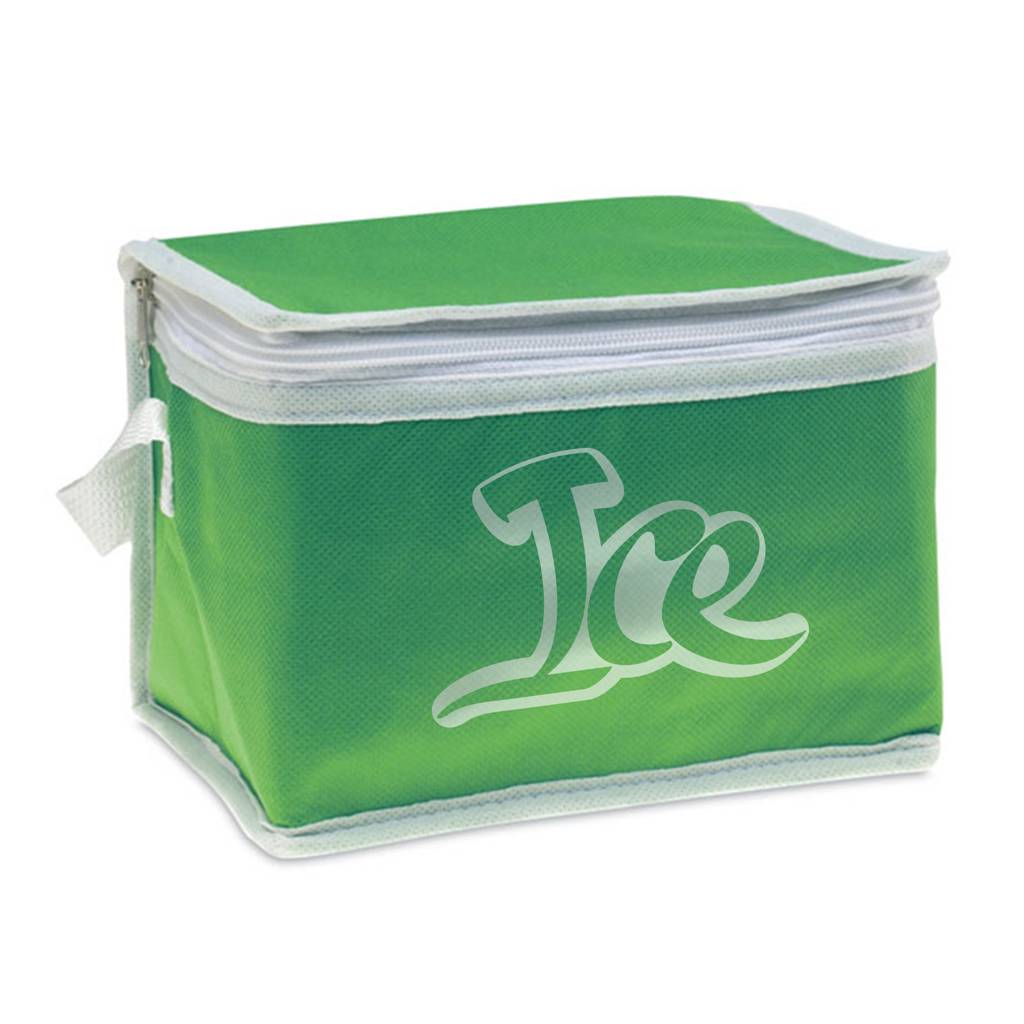 6-dåser nonwoven køletaske med hvide borter - Anton