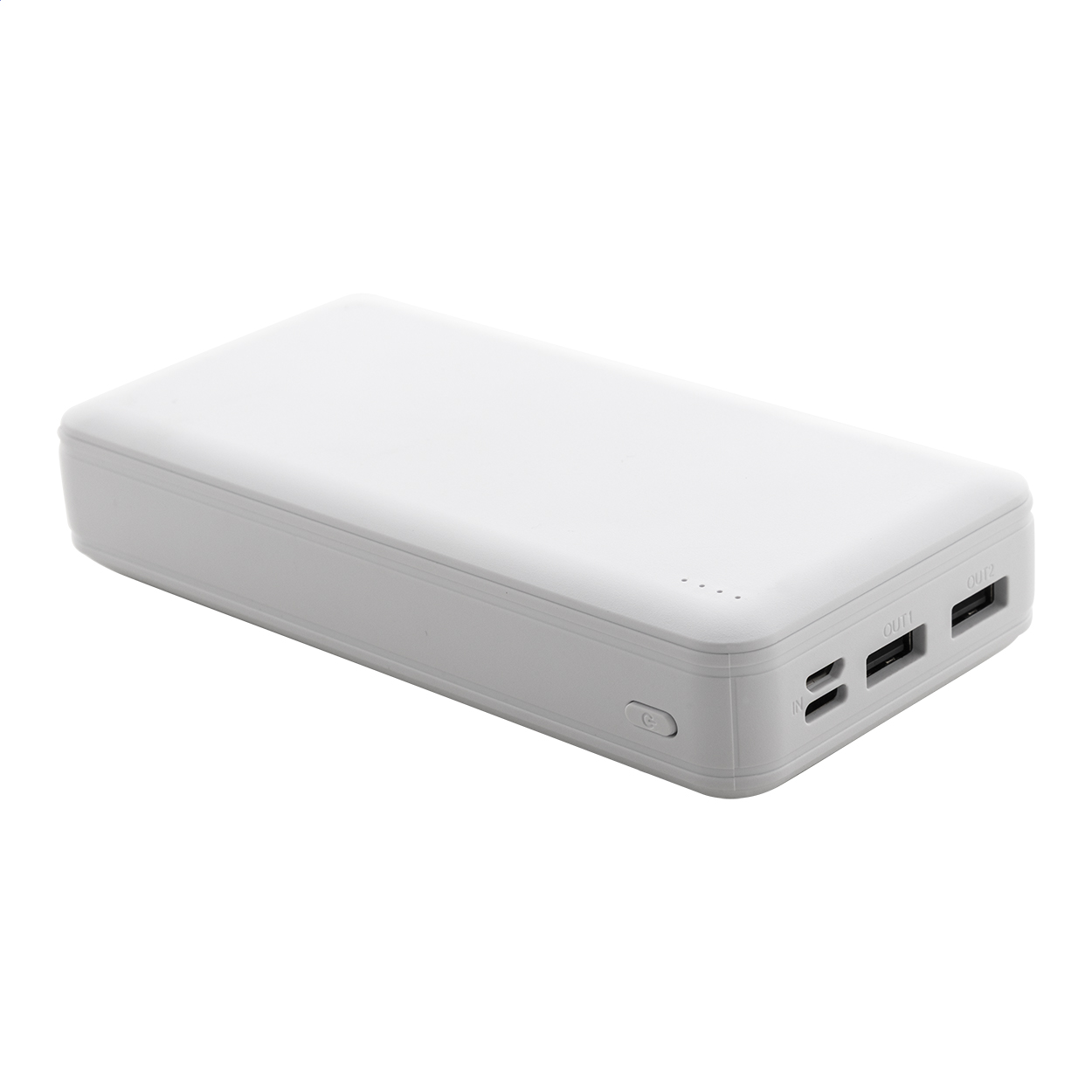 Rabobank XXL powerbank i genbrugt ABS med 20000 mAh og jeres logo trykt med logo